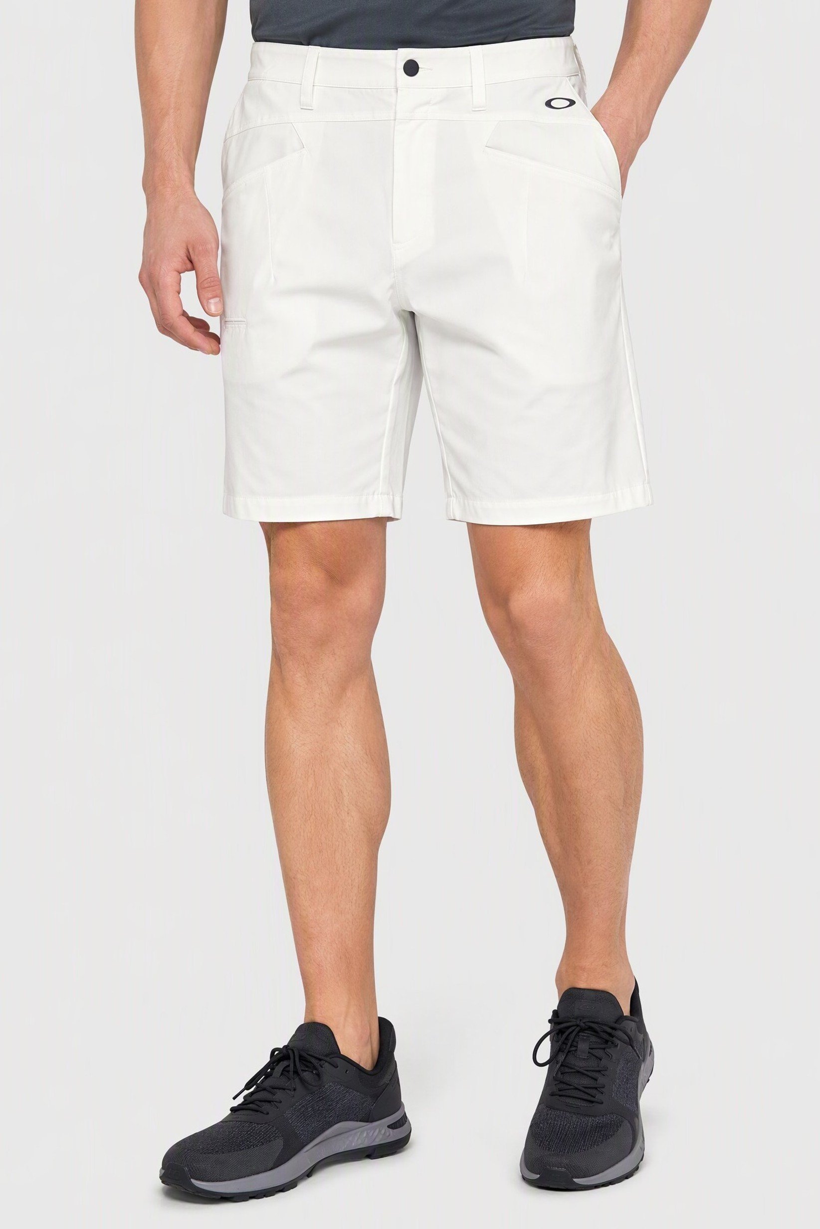 Men Performance Fit Outdoor Shorts, White