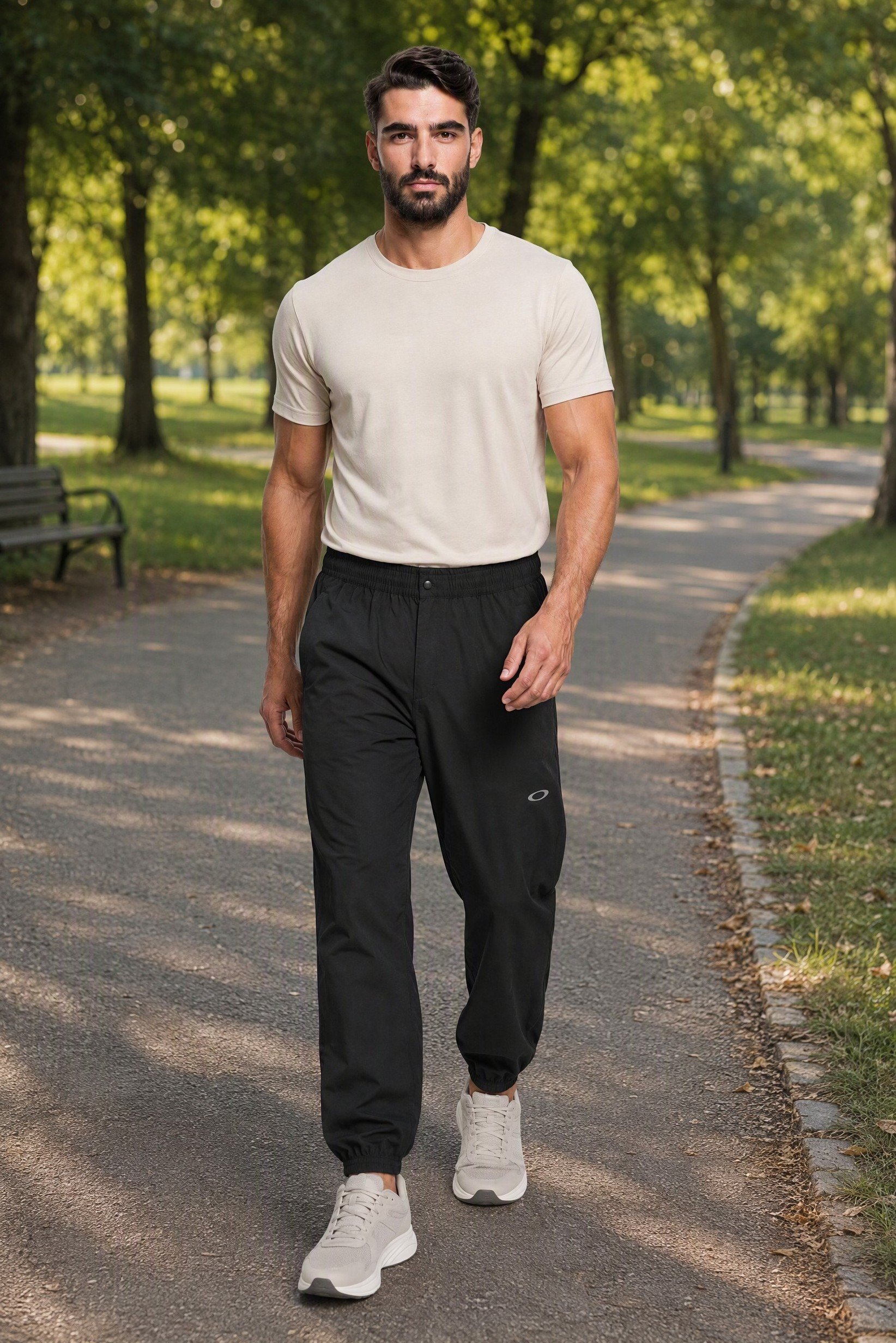 Men Regular Fit Outdoor Sweatpants, Grey