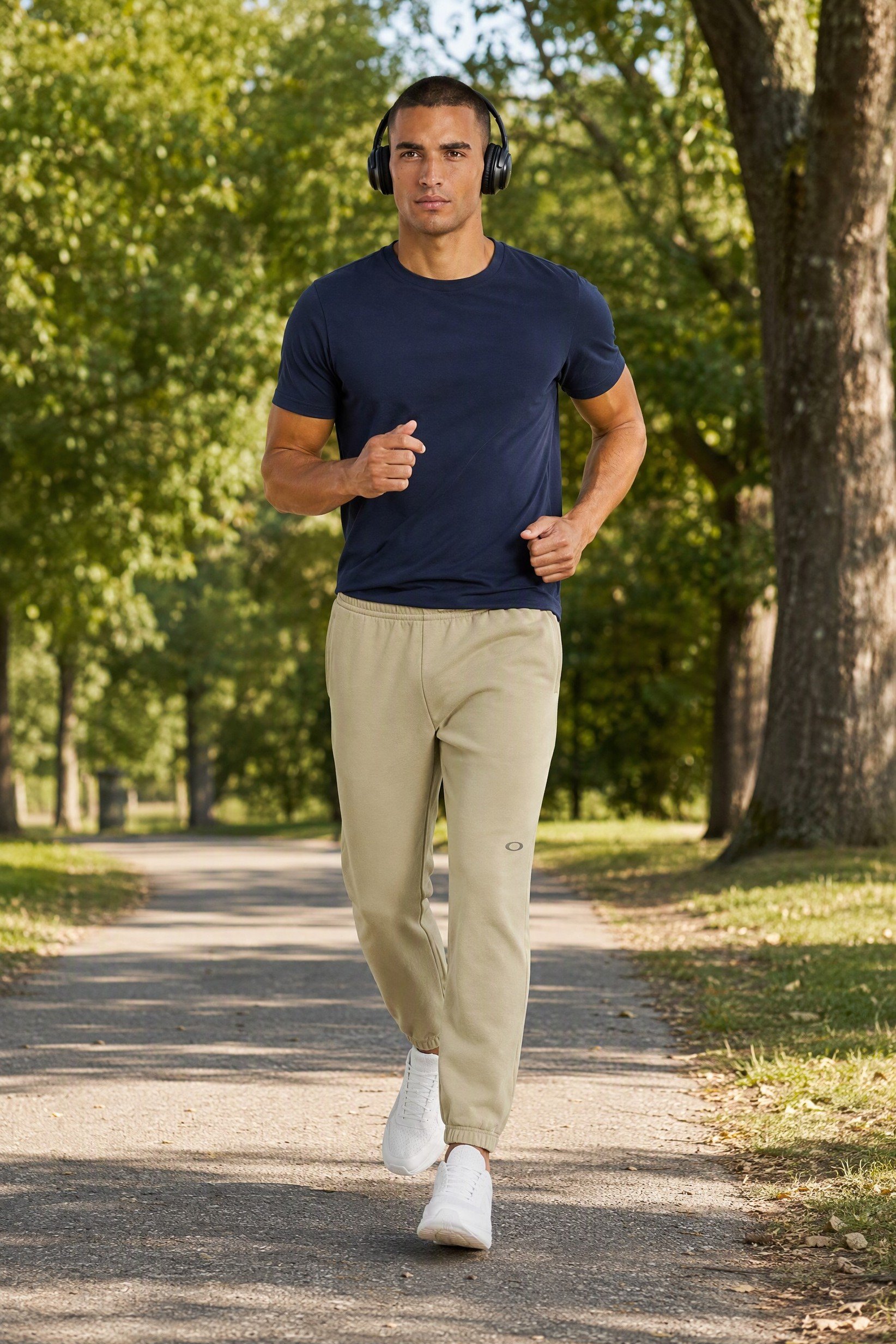 Men Regular Fit Outdoor Sweatpants, Beige