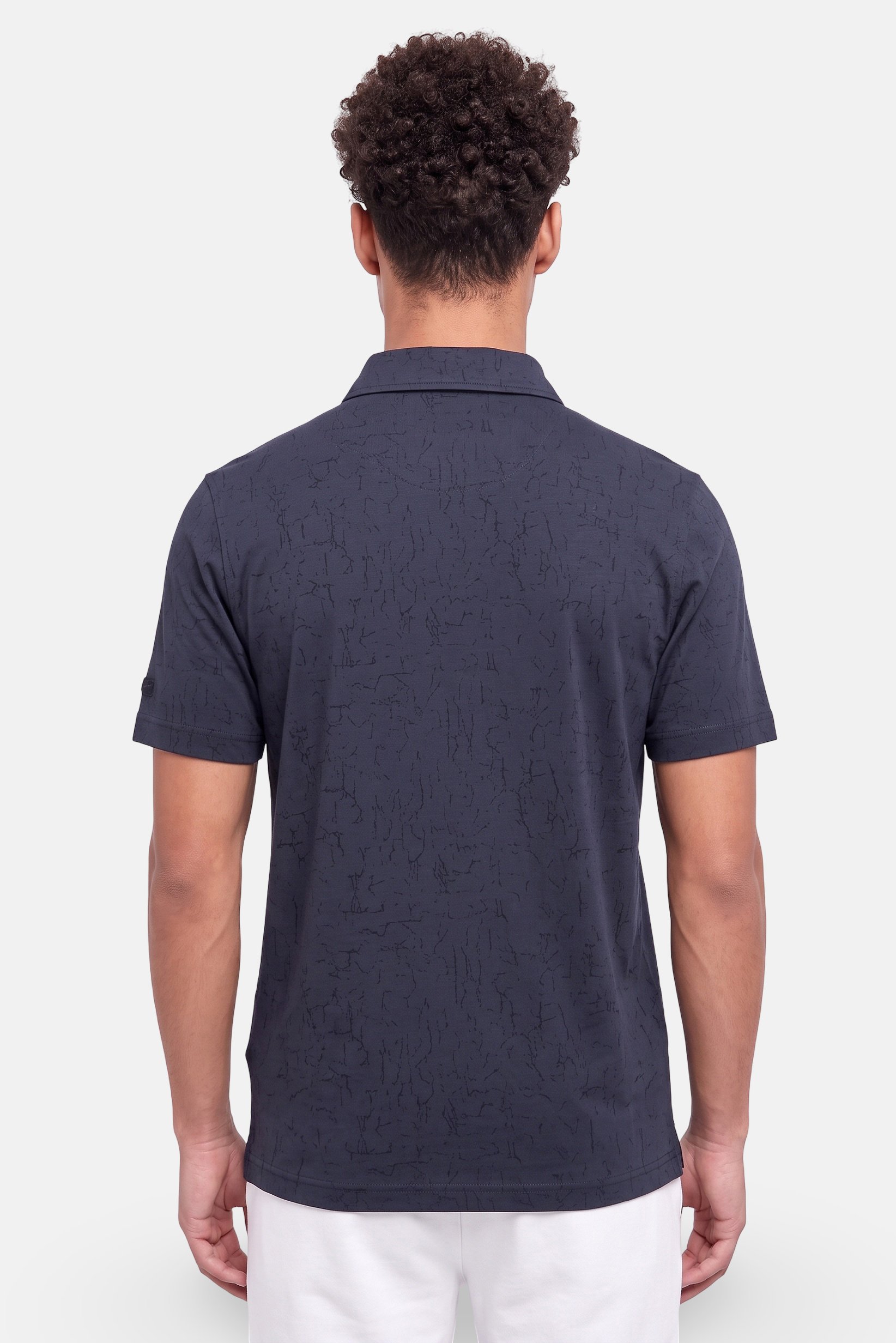 Men Sportswear Fit Short Sleeve Golf Polo Shirt, Navy Blue