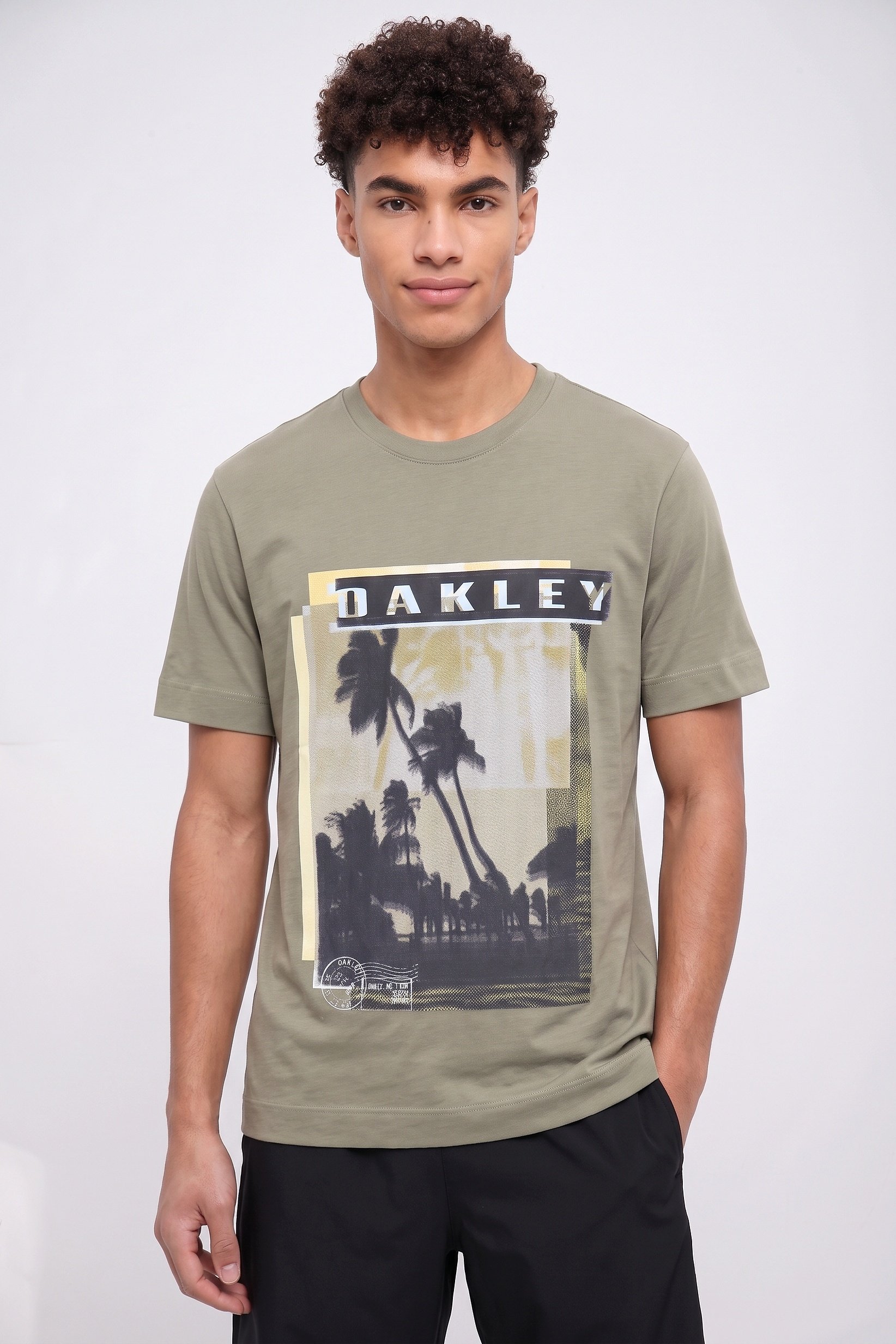 Men Regular Fit Short Sleeve Outdoor T-Shirt, Olive