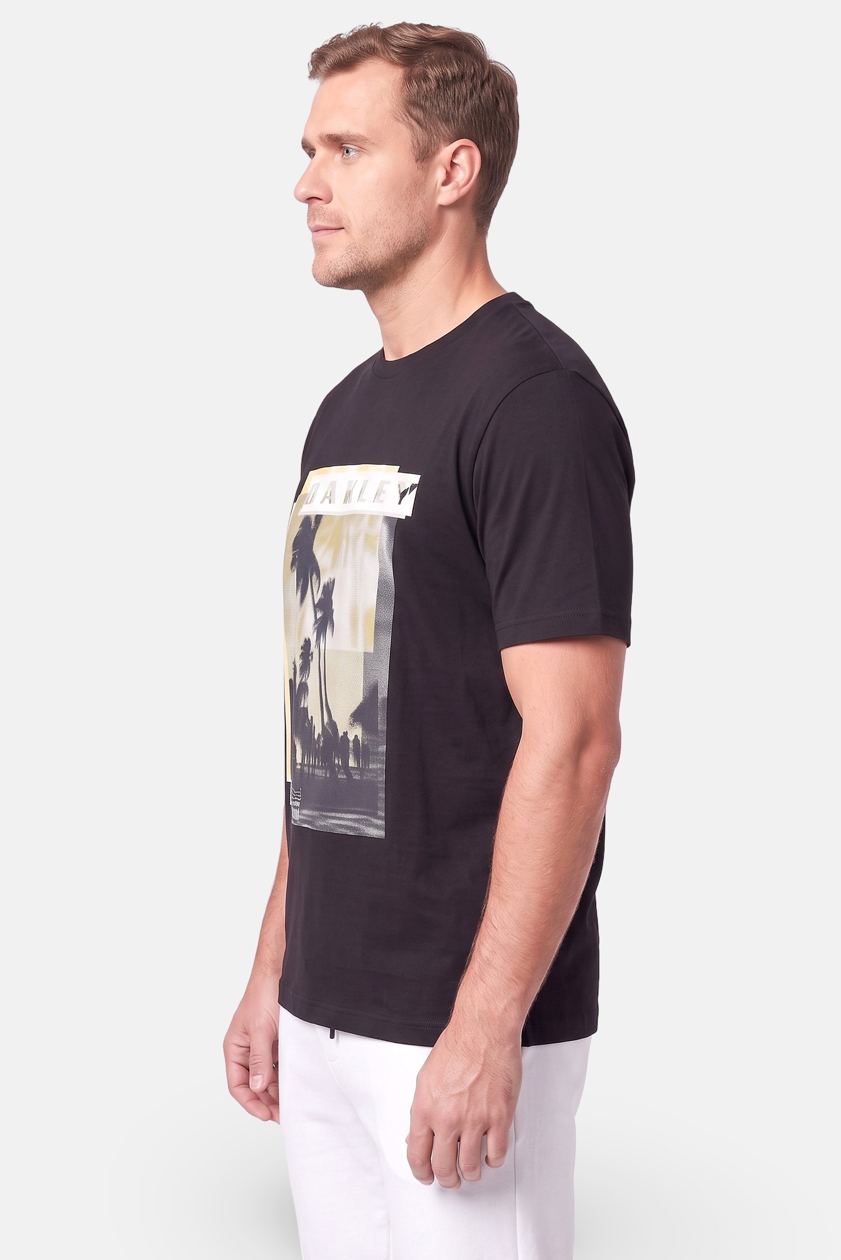 Men Regular Fit Short Sleeve Outdoor T-Shirt, Black