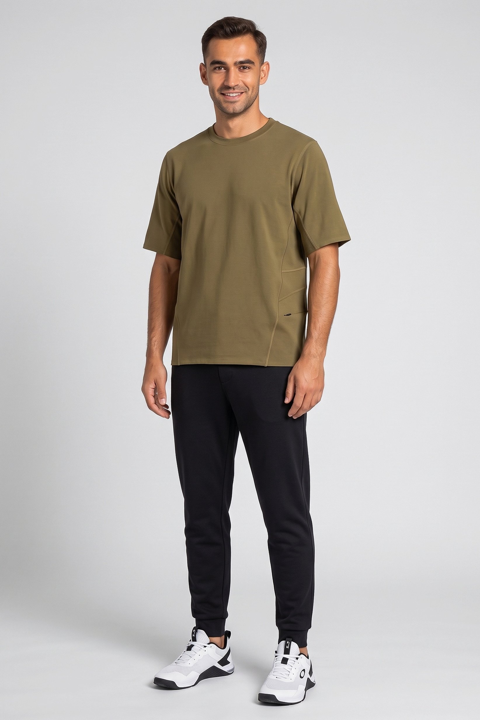 Men Performance Fit Short Sleeve Outdoor T-Shirt, Olive