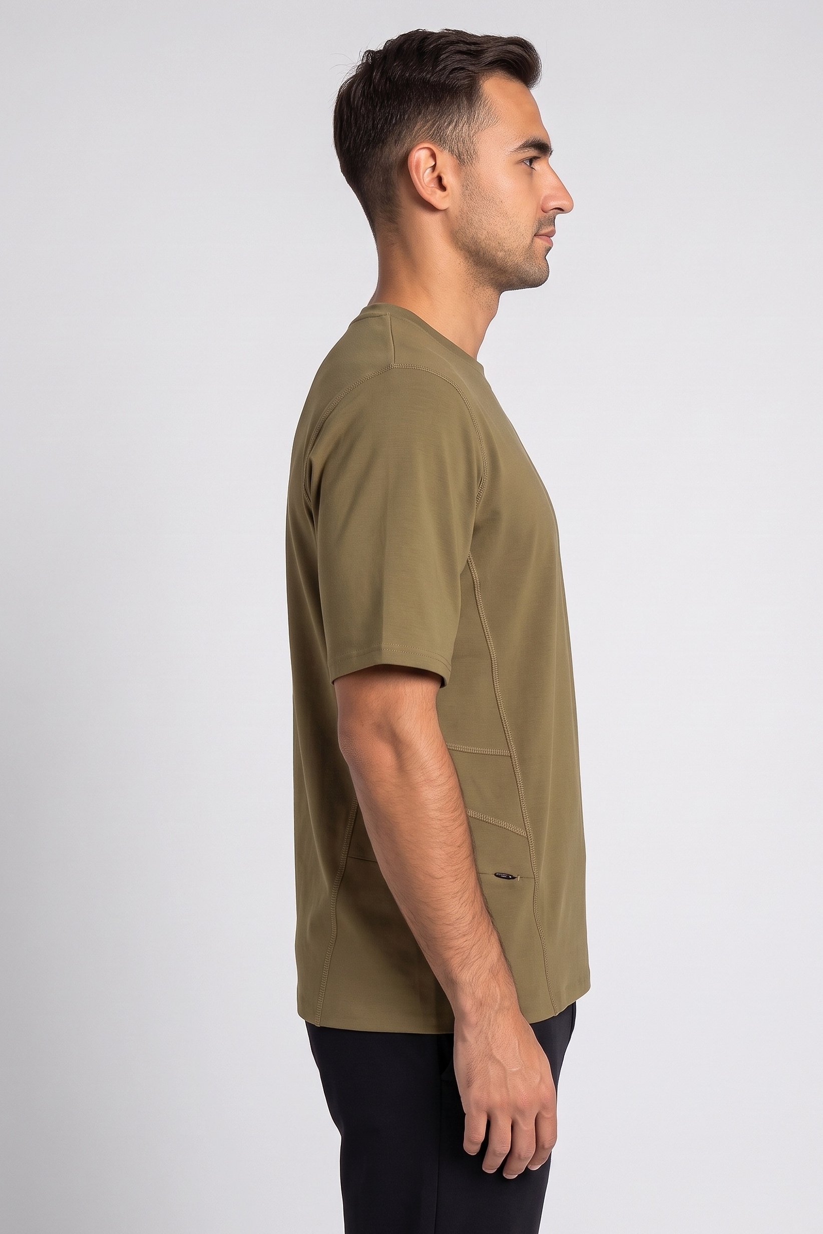 Men Performance Fit Short Sleeve Outdoor T-Shirt, Olive