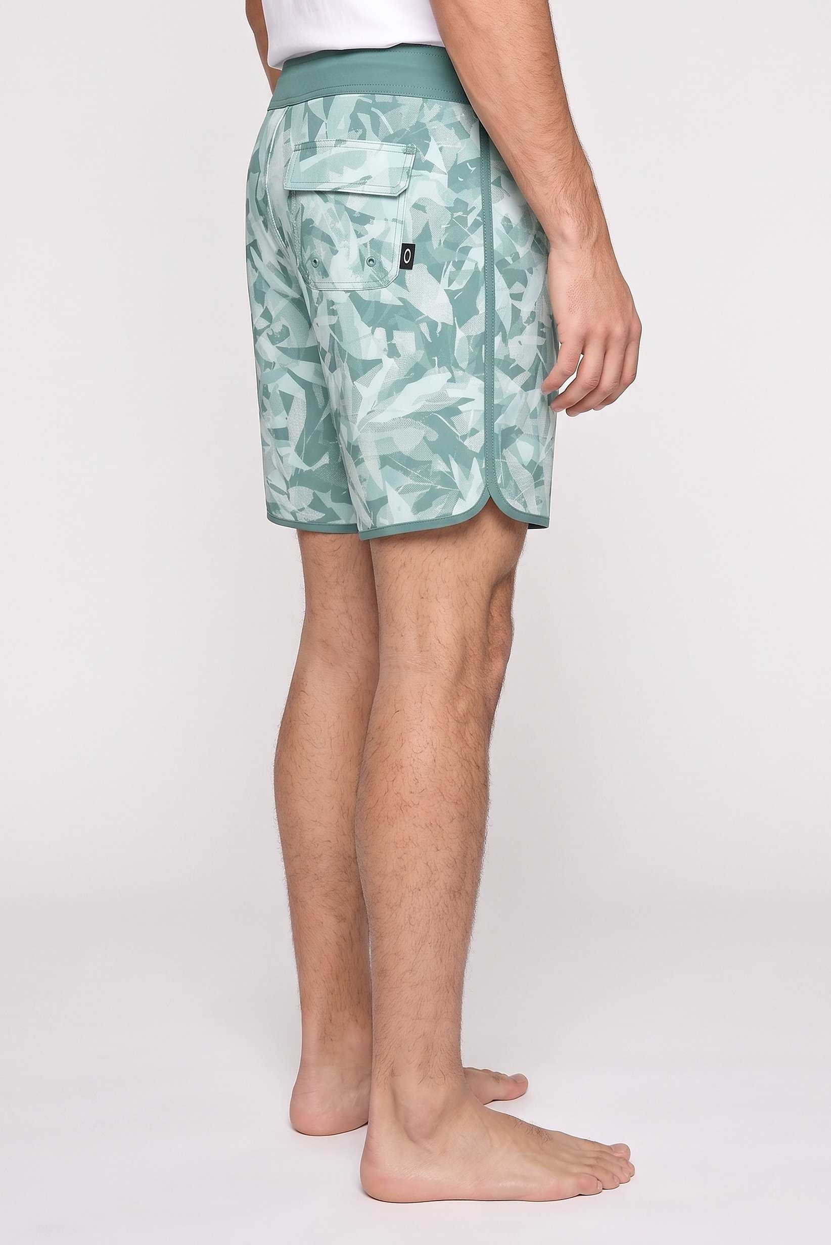 Men Drawstring Allover Print Board Shorts, Multicolor
