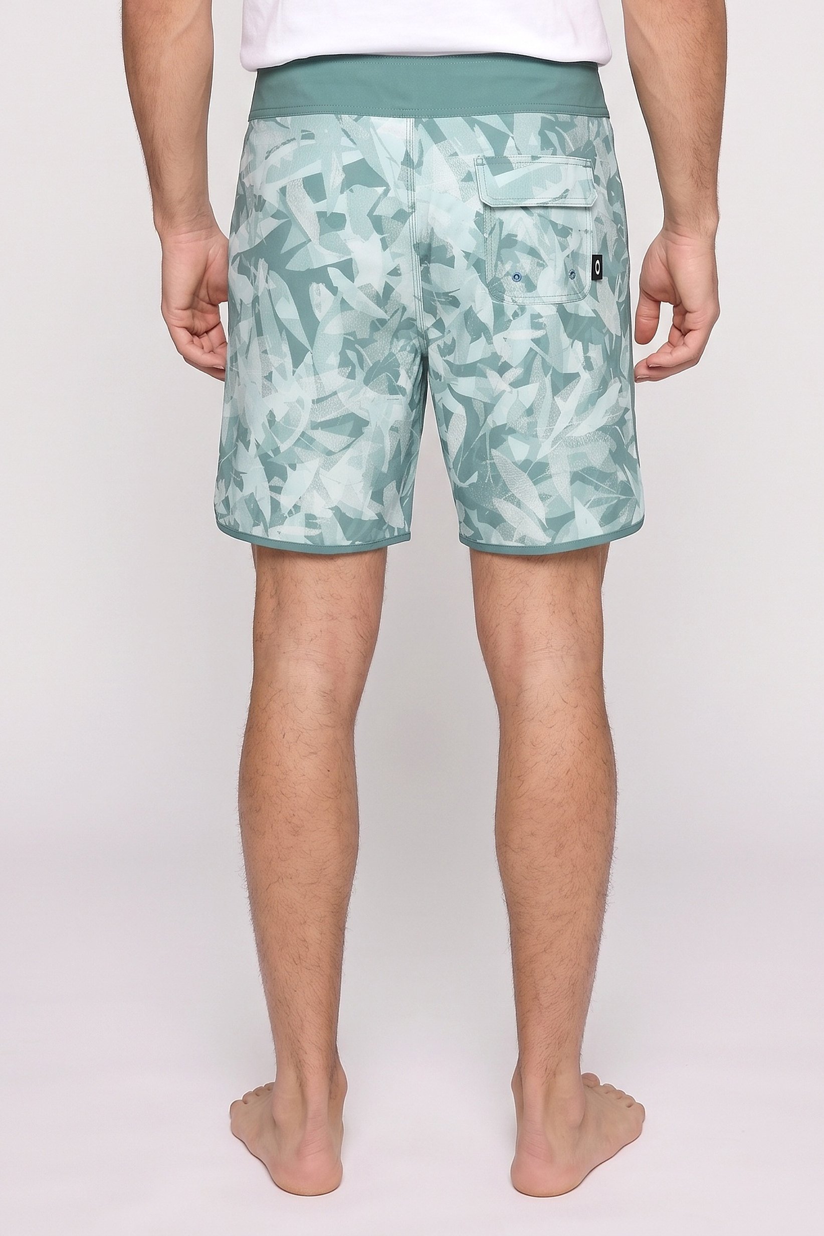 Men Drawstring Allover Print Board Shorts, Multicolor