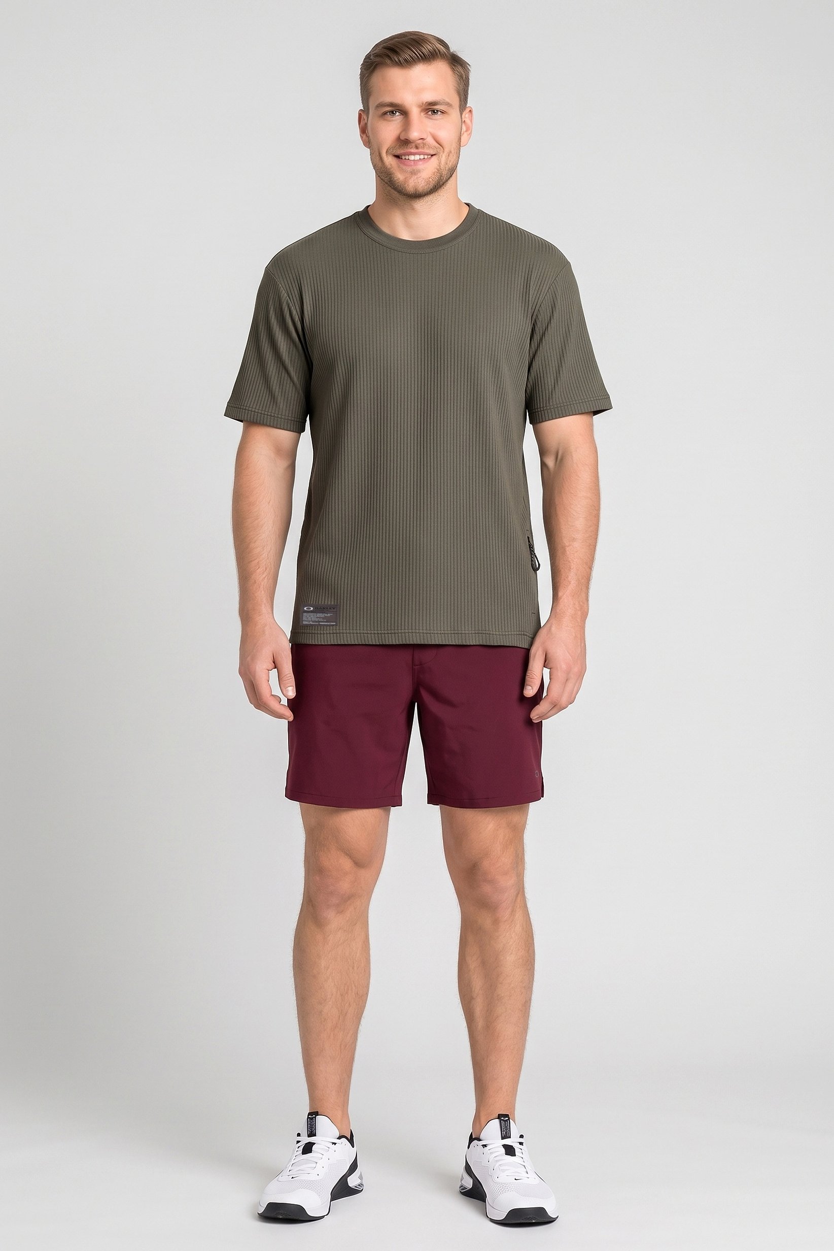 Men Regular Fit Short Sleeve Outdoor T-Shirt, Light Olive
