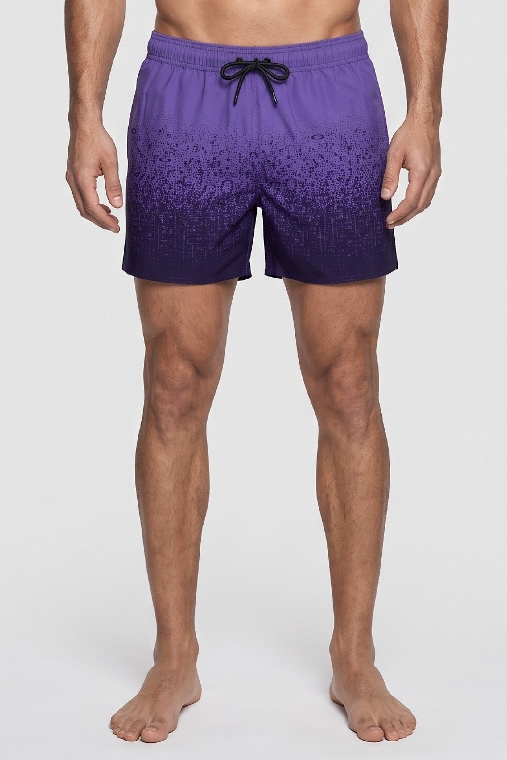 Men Monogram Print Board Shorts, Multicolor