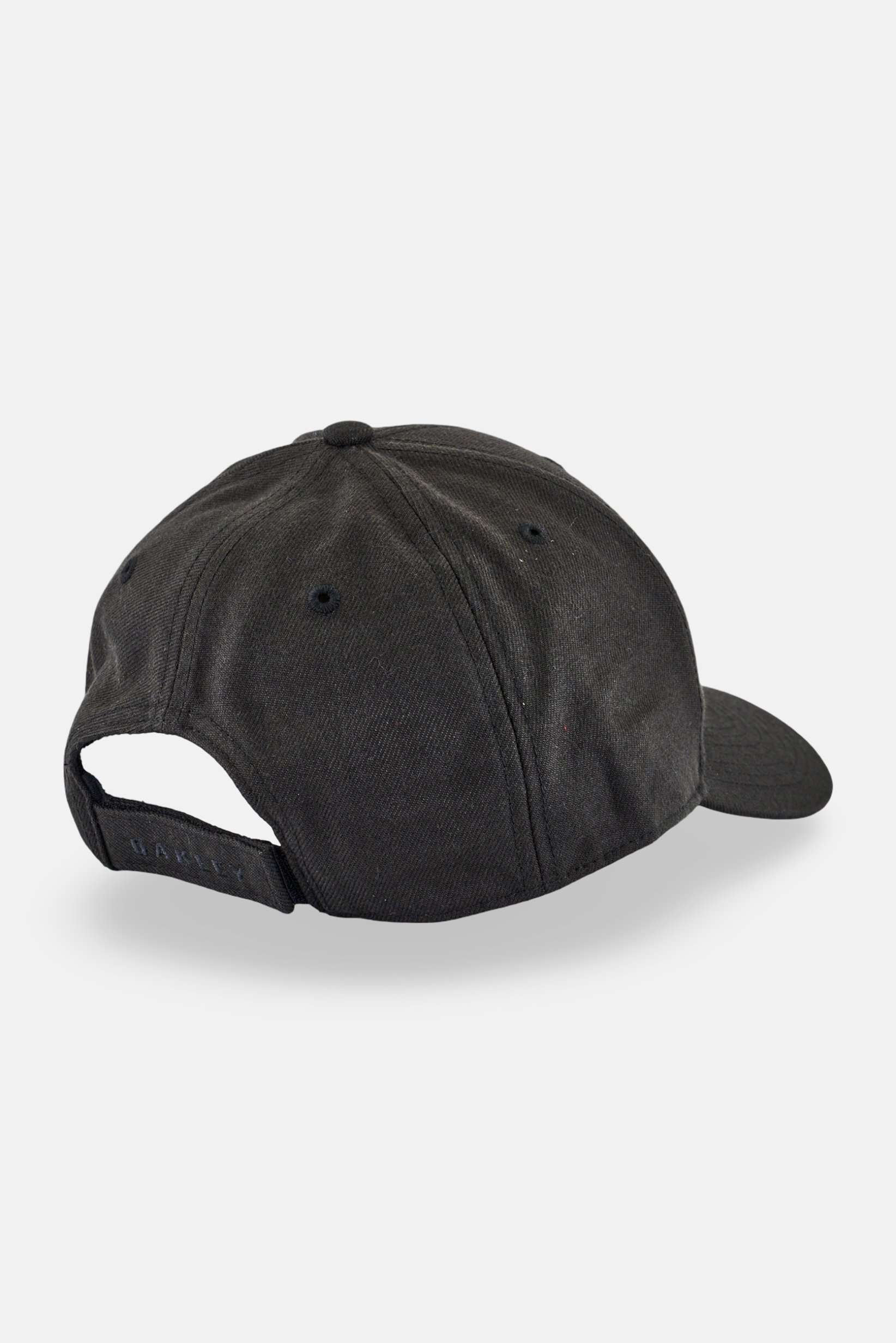 Men Embroidered Logo Velcro Closure Baseball Cap, Black