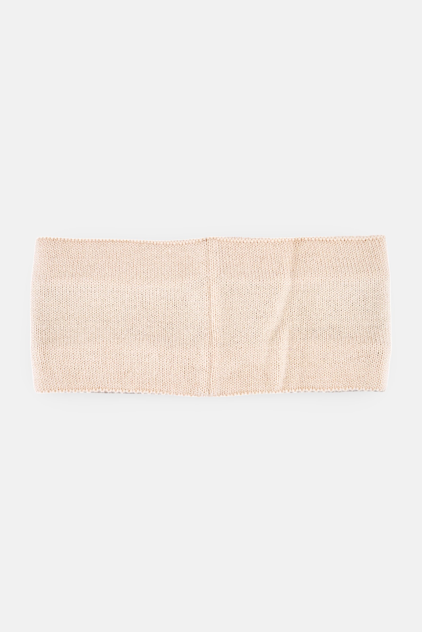Men Embroidered Logo Nordic Headband, Beige