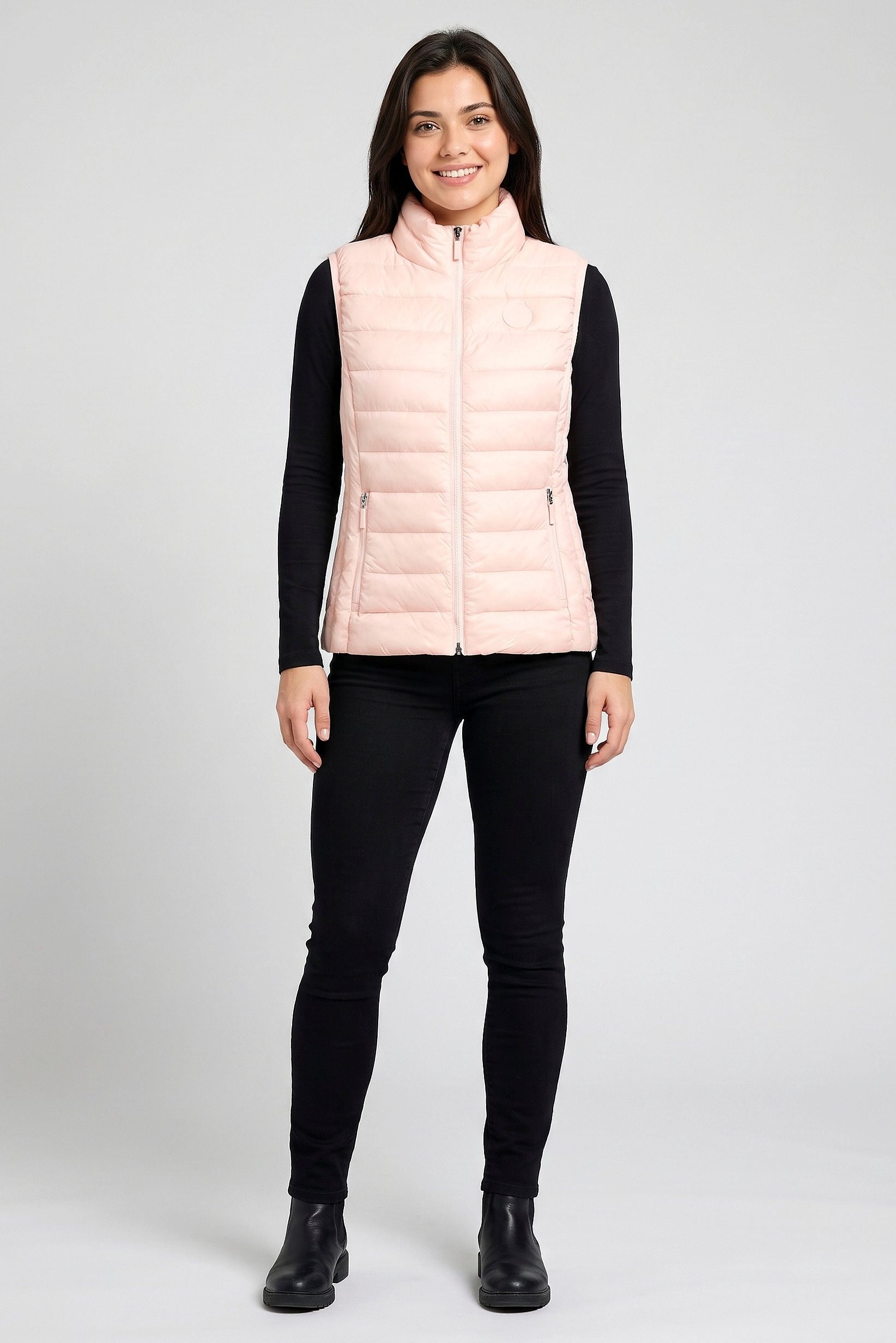 AX Armani Exchange Women Quilted Vest Jacket, Pink