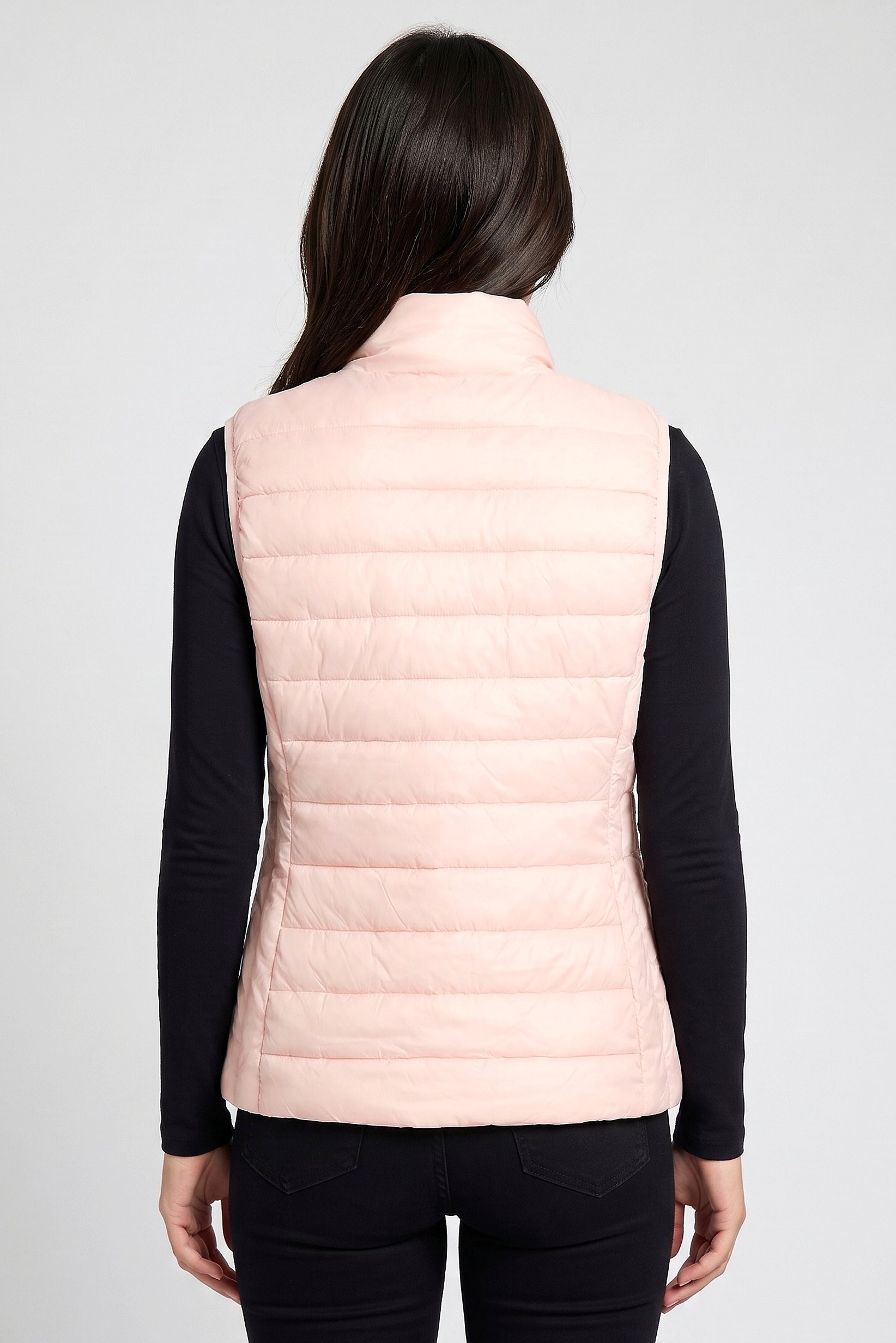 AX Armani Exchange Women Quilted Vest Jacket, Pink
