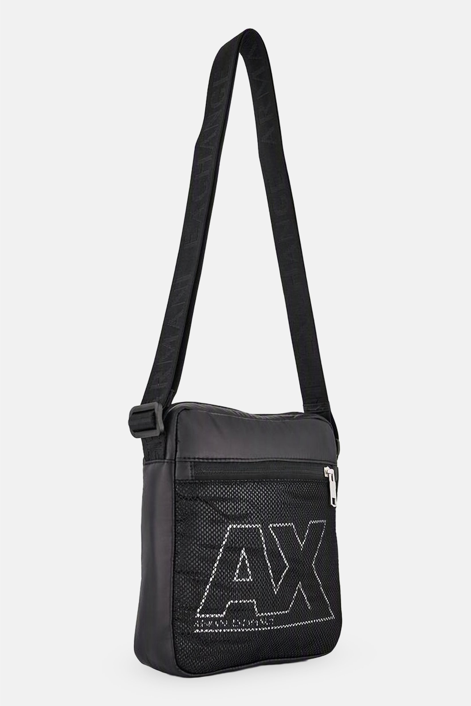 AX Armani Exchange Men Brand Logo Cross Body Bag, Black