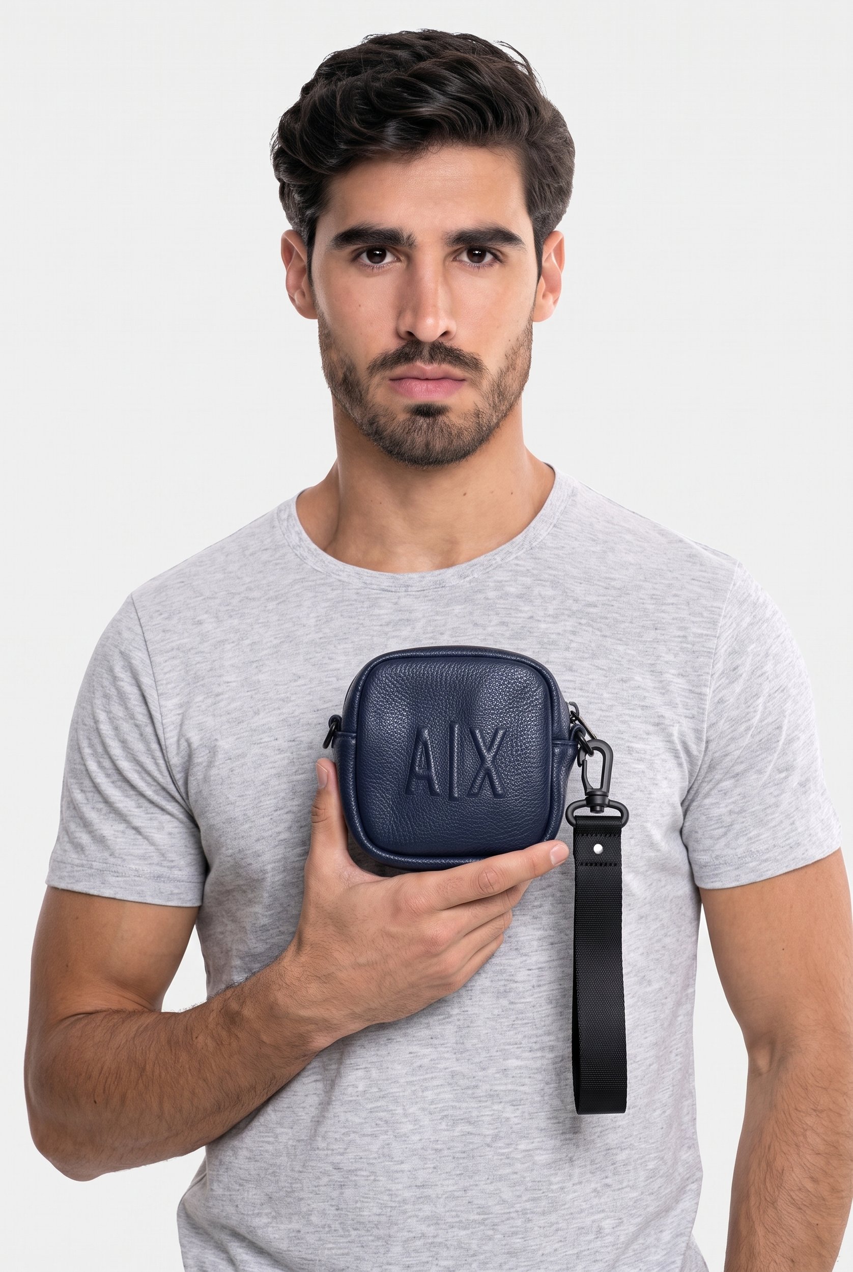 AX Armani Exchange Men Brand Logo Purse, Deep Navy