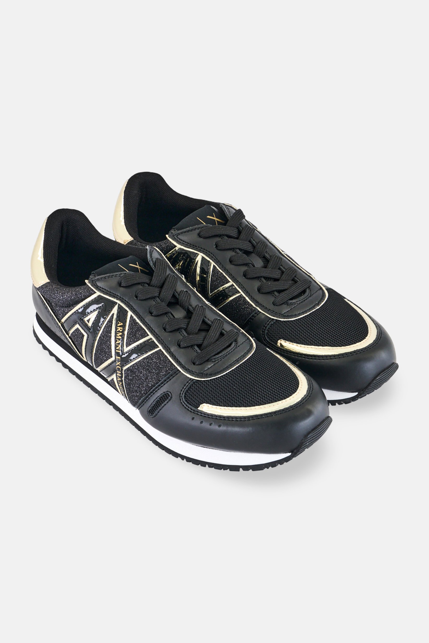 Armani Exchange Men Lace Up Casual Shoes, Black