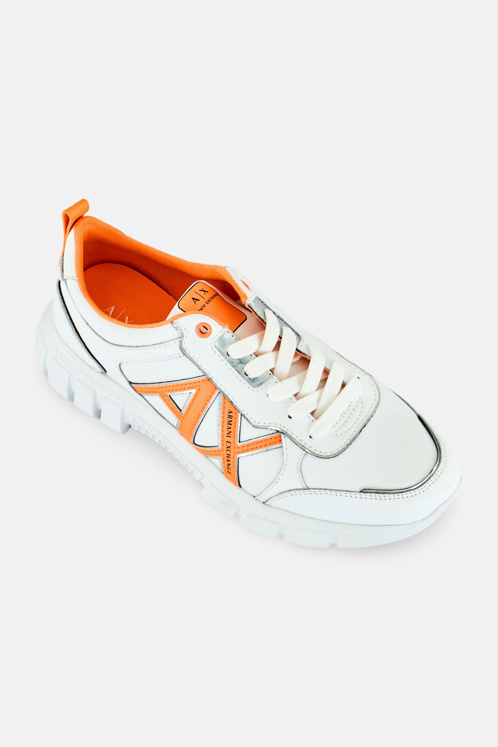 Armani Exchange Men Lace Up Casual Shoes, White