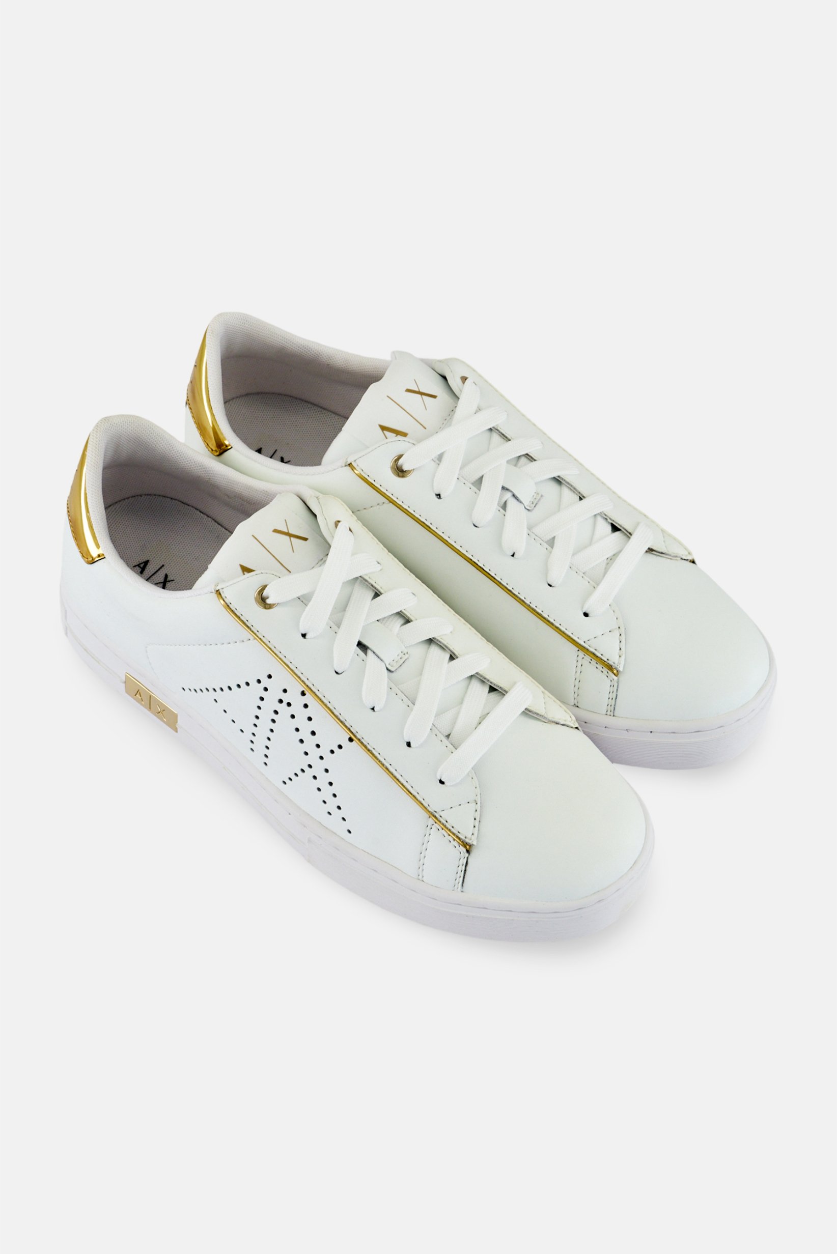 AX Armani Exchange Women Lace Up Casual Shoes, White