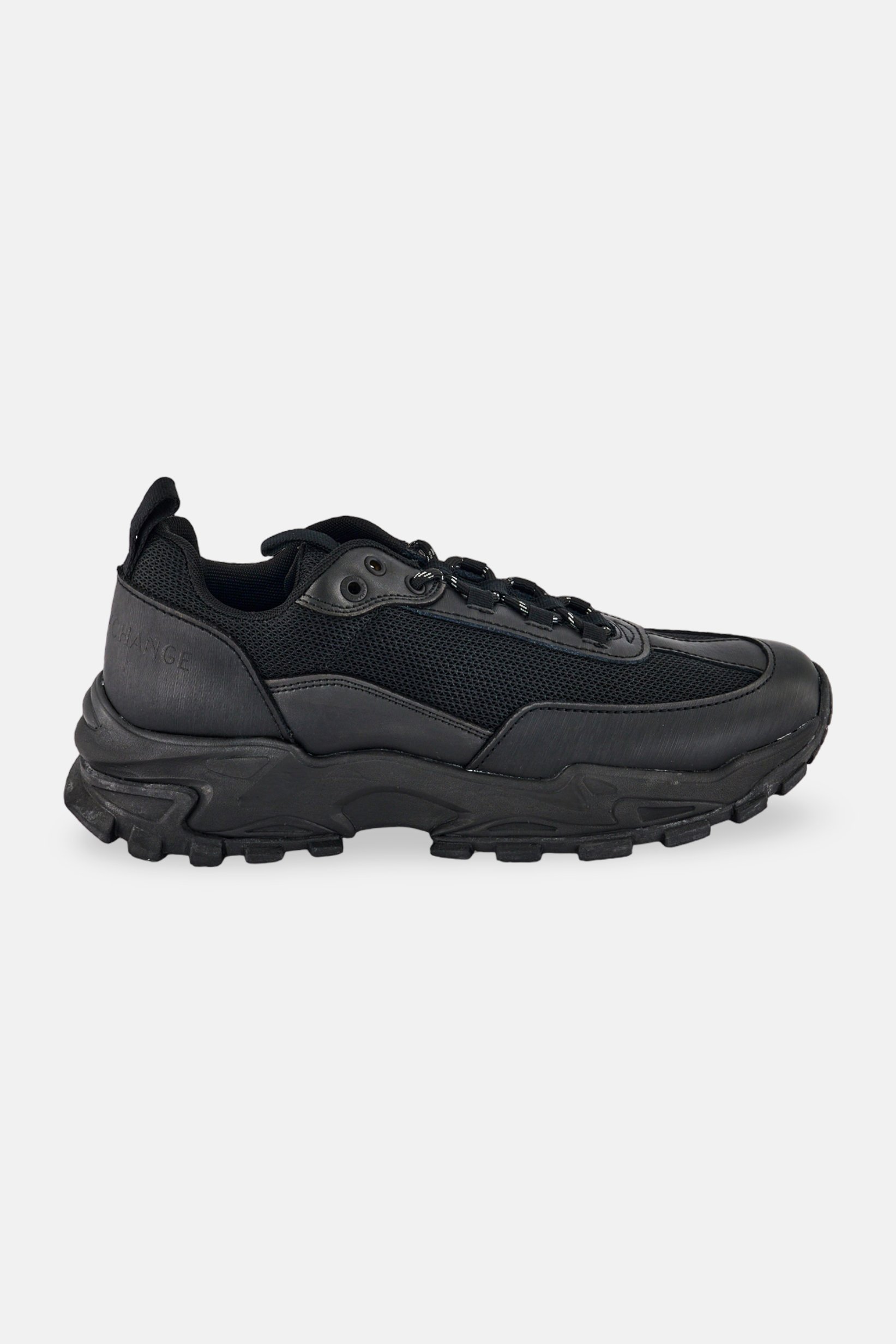 Armani Exchange Men Textile Lace Up Casual Shoes, Black