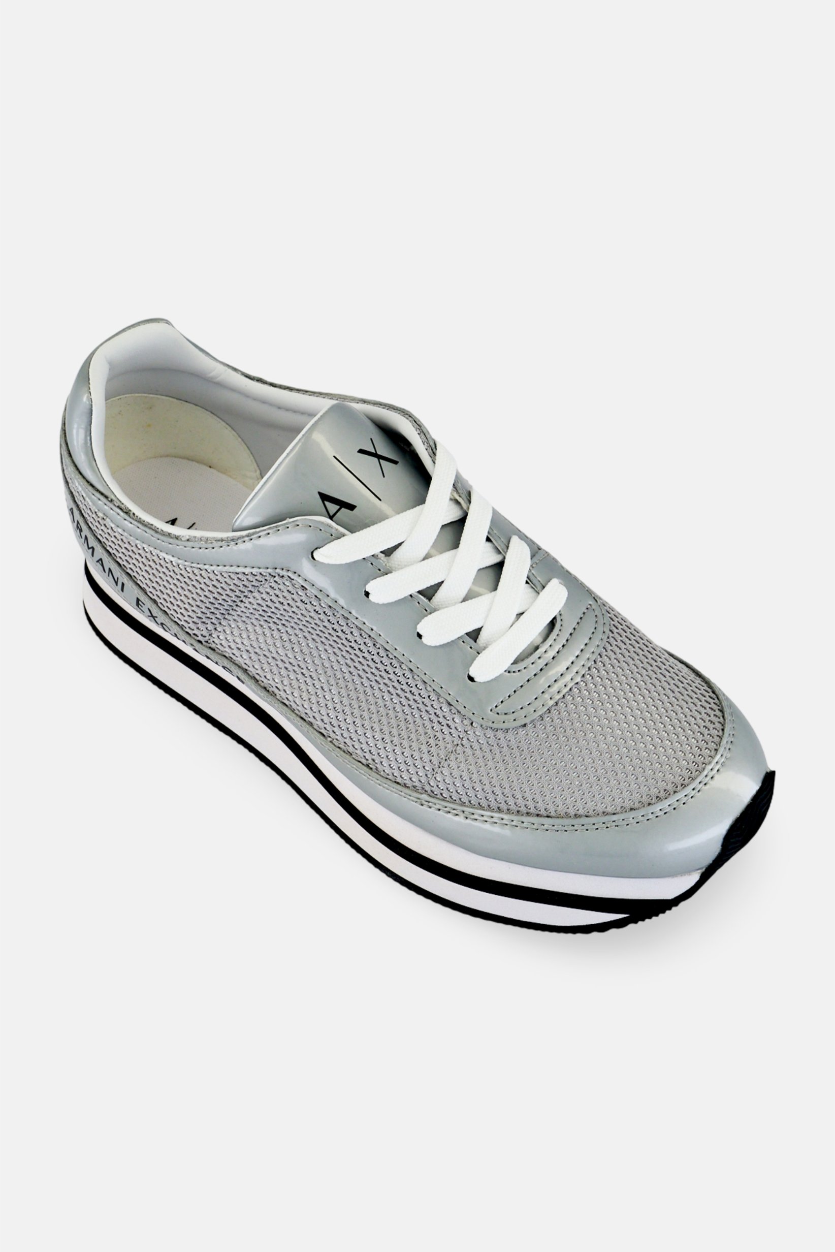 AX Armani Exchange Women Lace Up Casual Shoes, Grey
