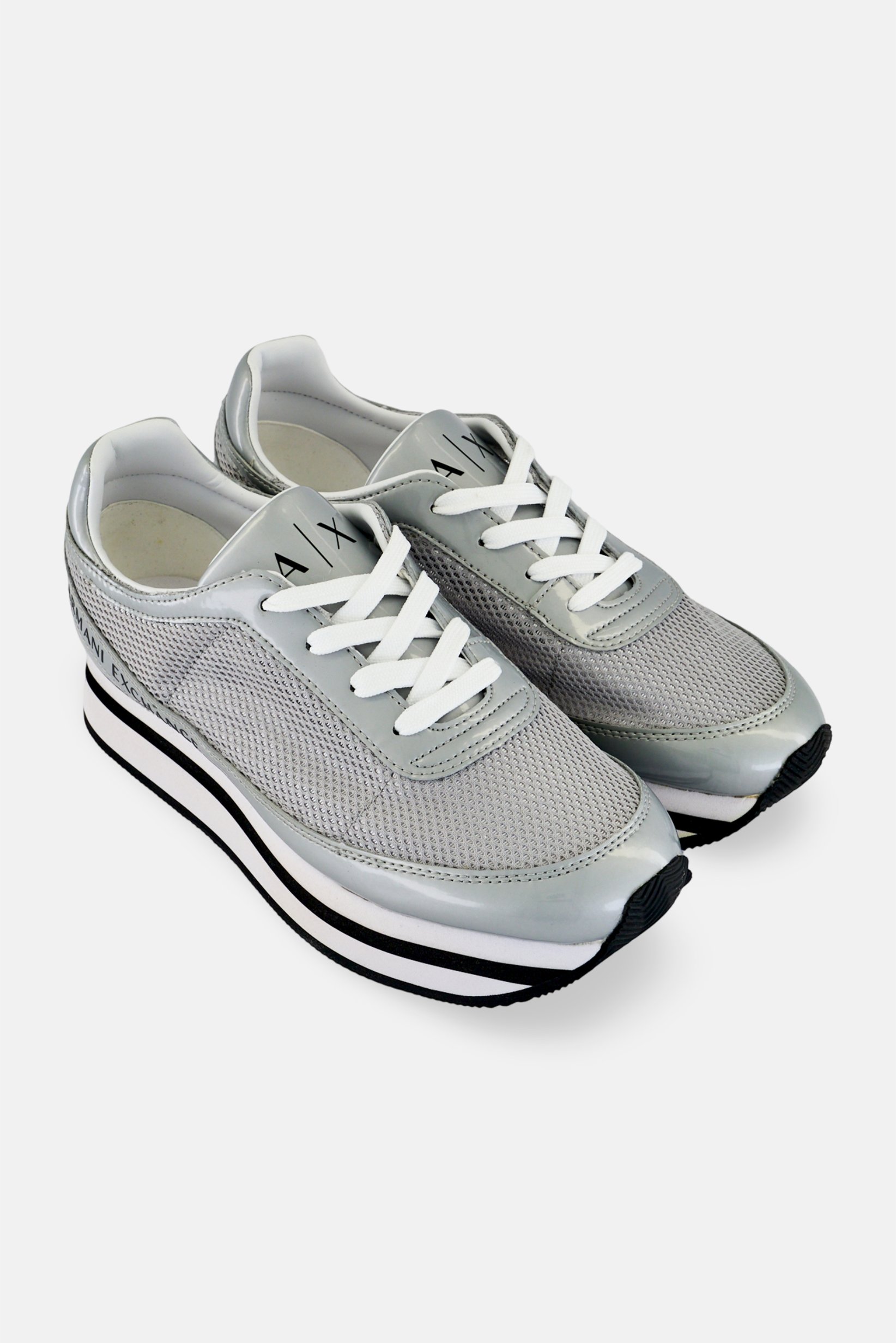 AX Armani Exchange Women Lace Up Casual Shoes, Grey