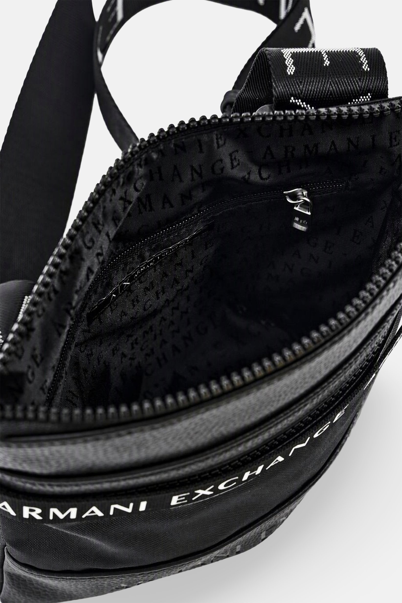 AX Armani Exchange Men Brand Logo Cross Body Bag, Black