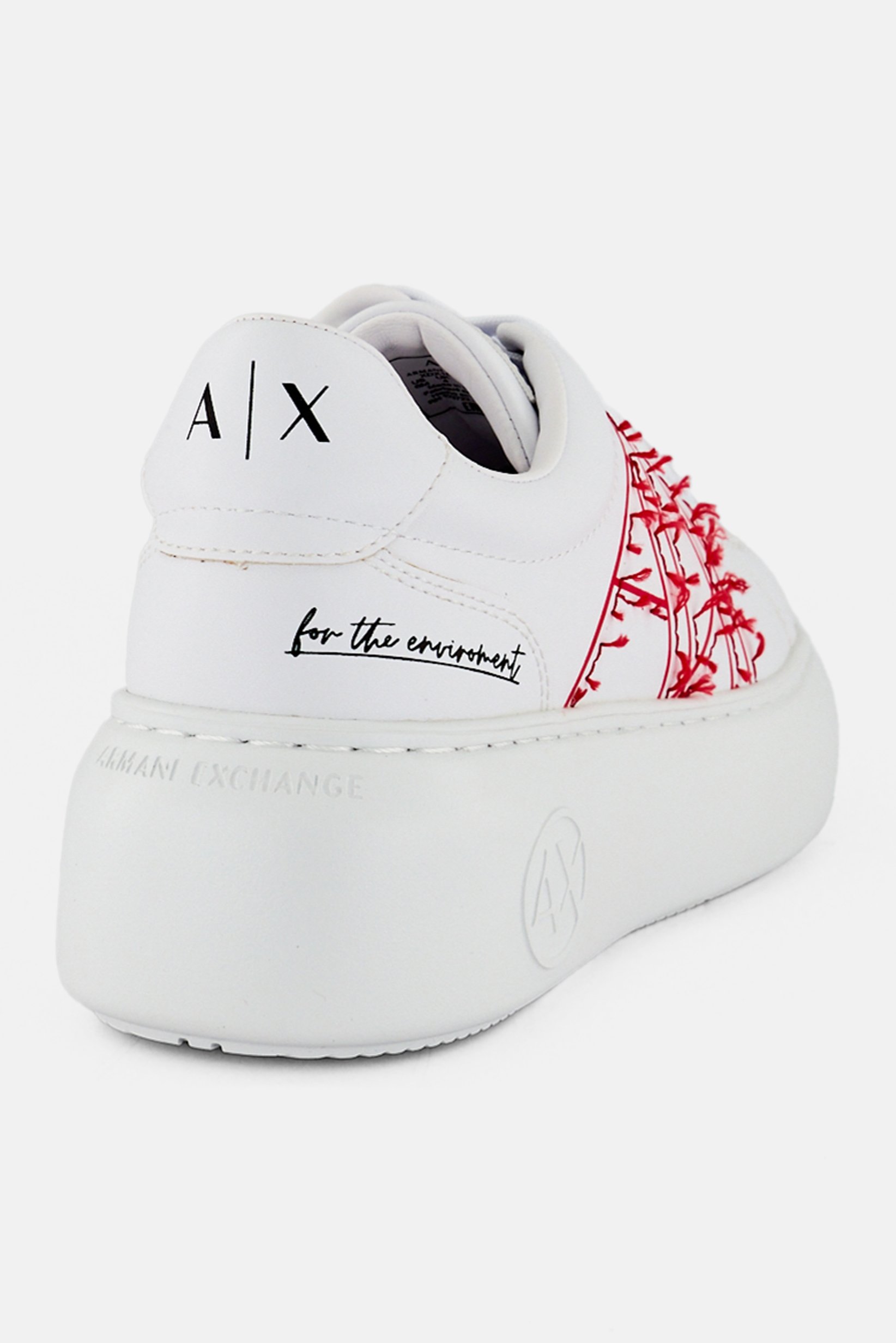 AX Armani Exchange Women Lace Up Casual Shoes, White