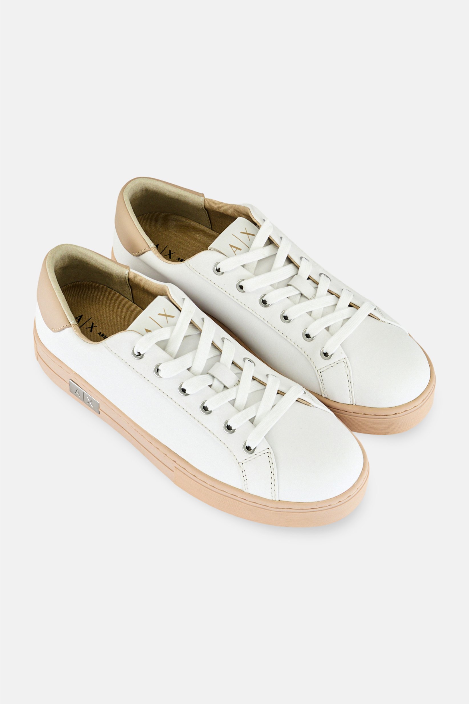 Armani Exchange Men Lace Up Casual Shoes, White