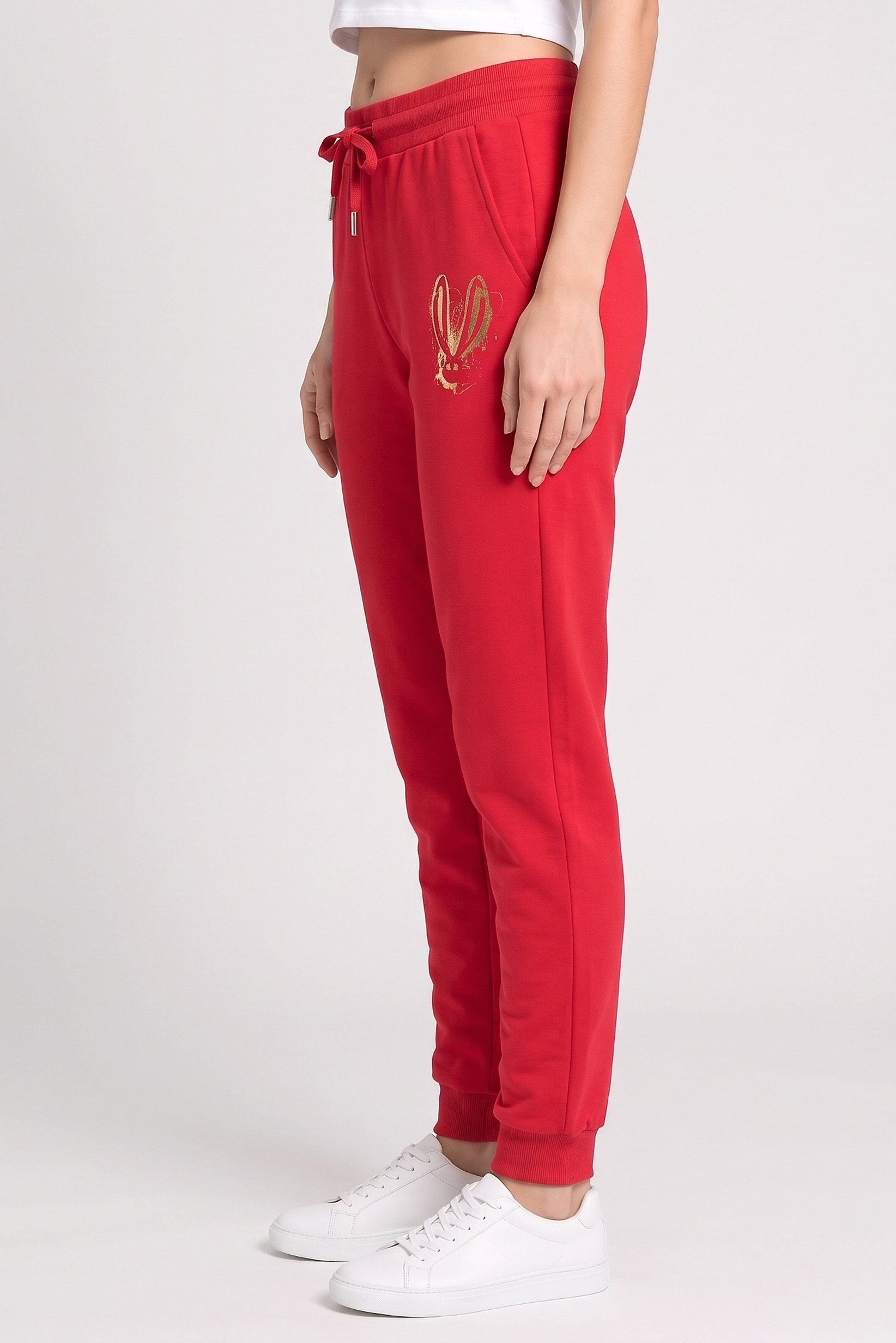 Armani Exchange Women Brand Logo Jogger Pants, Red