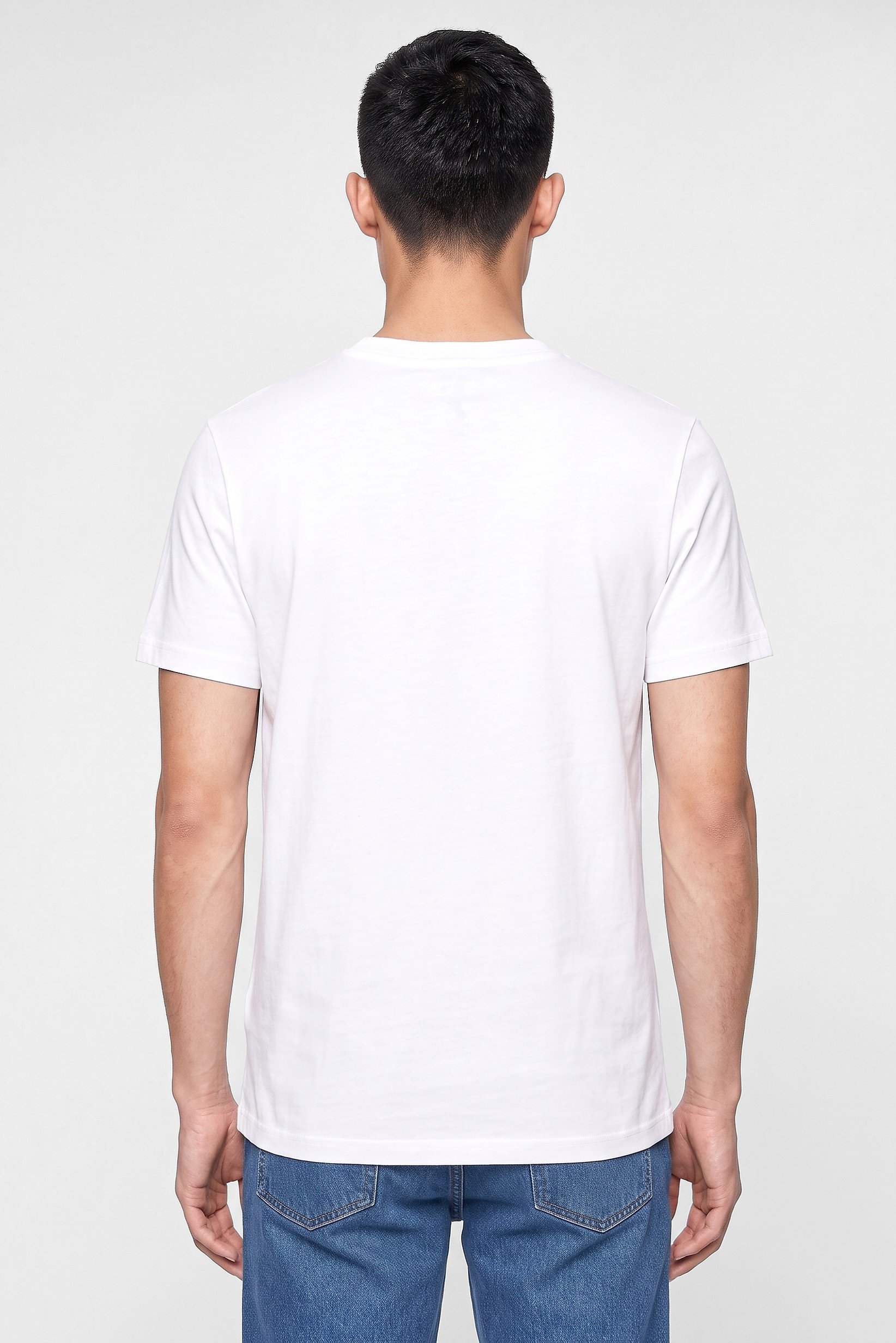 Men Crew Neck Short Sleeve Graphic Print T-Shirt, White