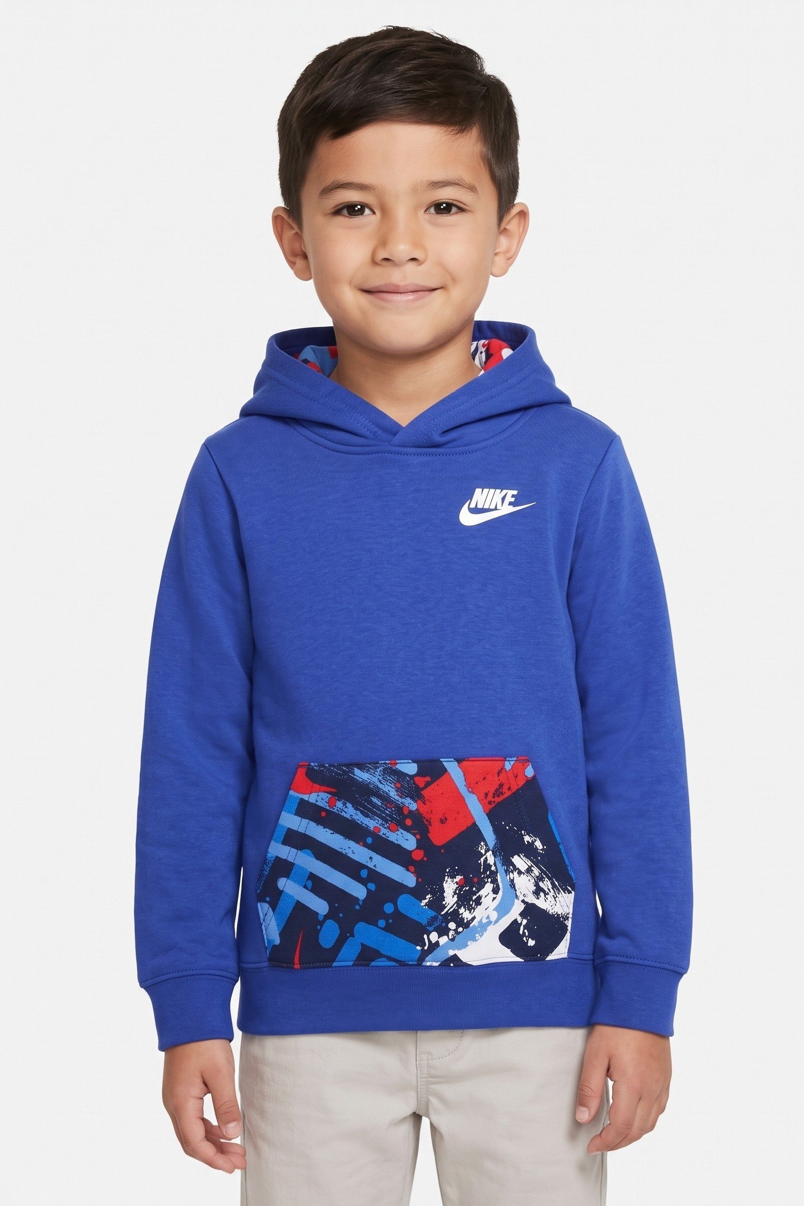 Kids Boy Long Sleeve Outdoor Hoodie, Blue