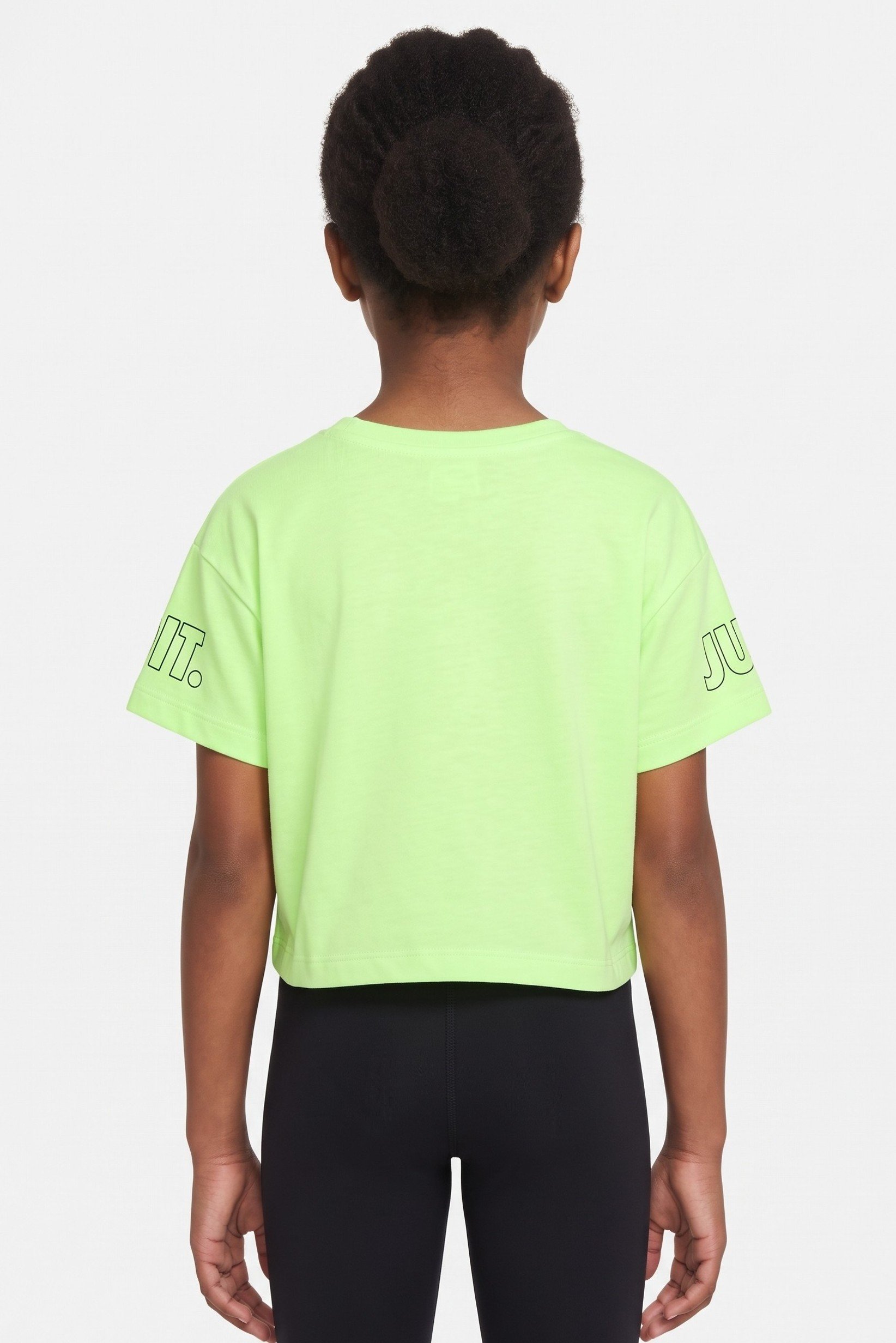 Kids Girl Sportswear Short Sleeve Training T-Shirt, Lime Green
