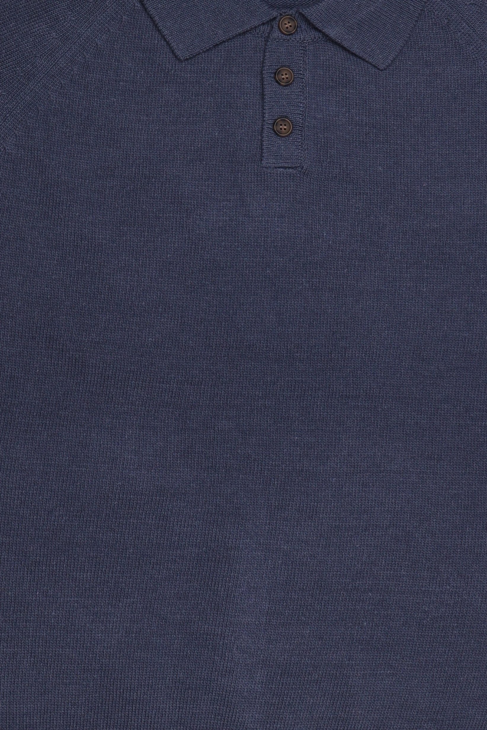 Men Spread Collar Rib Knit Sweater, Slate Blue