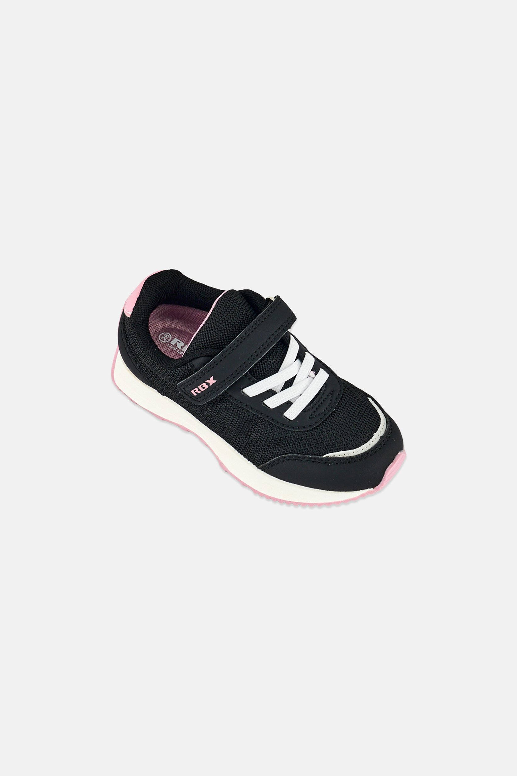 Toddlers Girl Velcro Closure Running Shoes, Black