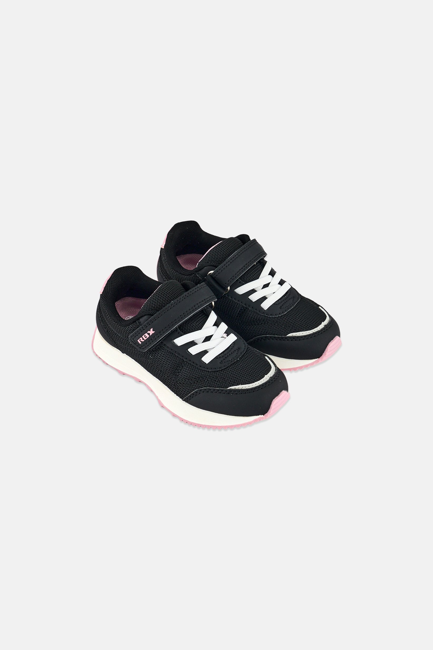 Toddlers Girl Velcro Closure Running Shoes, Black