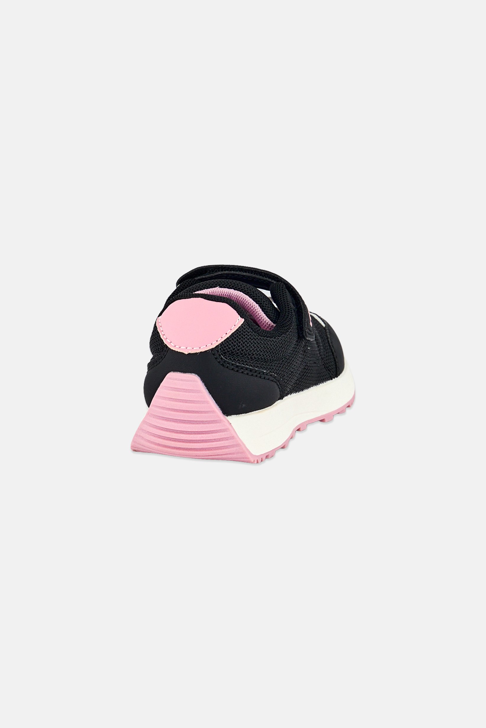 Toddlers Girl Velcro Closure Running Shoes, Black
