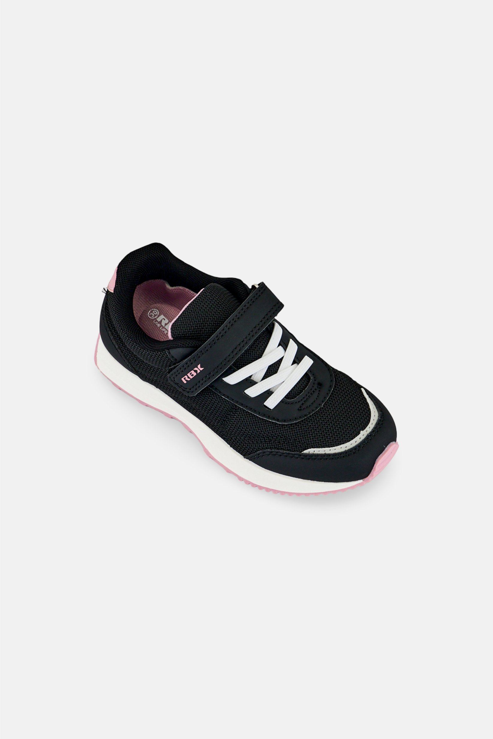 Kids Girl Velcro Closure Outdoor Shoes, Black