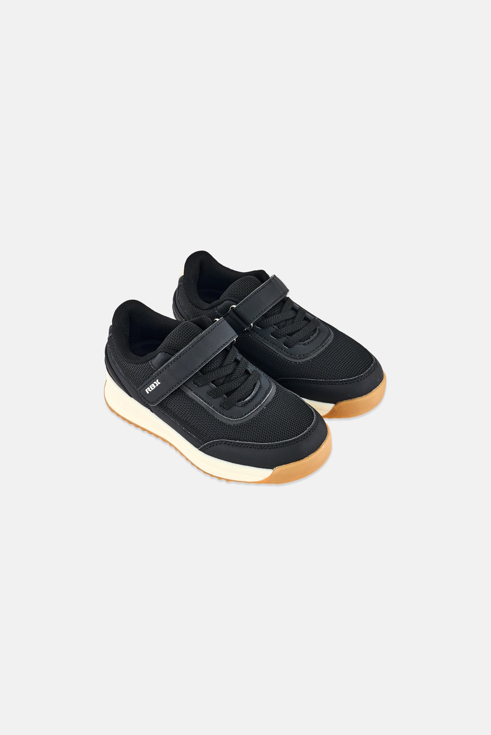 Kids Boy Velcro Closure Outdoor Shoes, Black