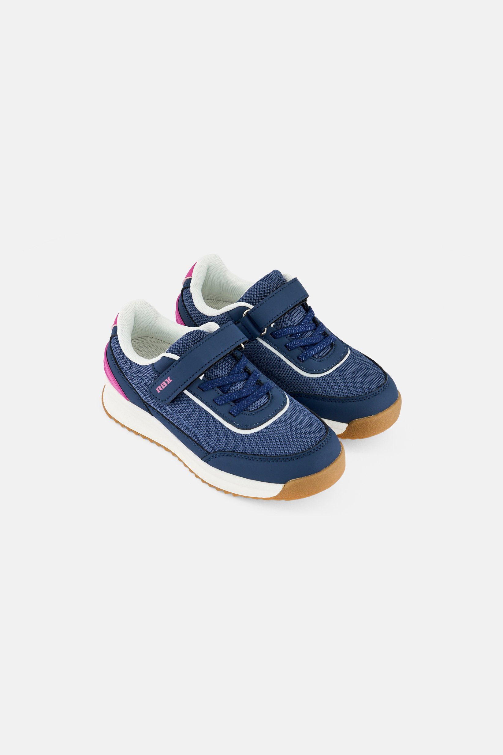 Kids Girl Velcro Closure Outdoor Shoes, Navy