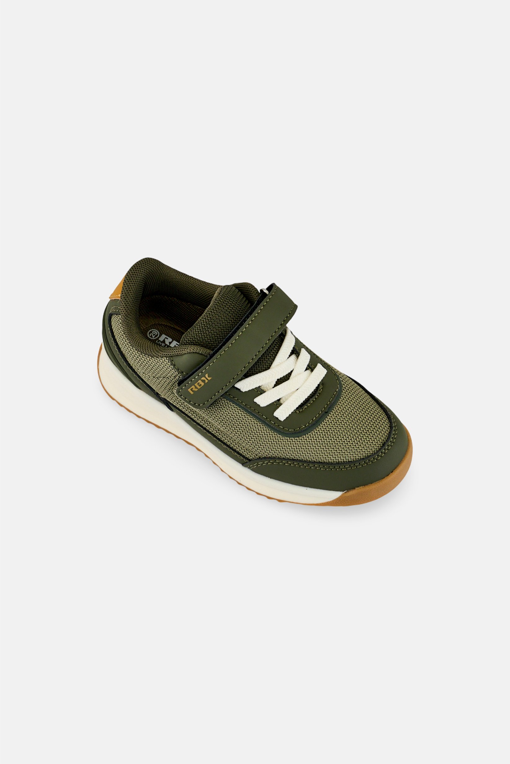 Kids Boy Velcro Closure Outdoor Shoes, Olive