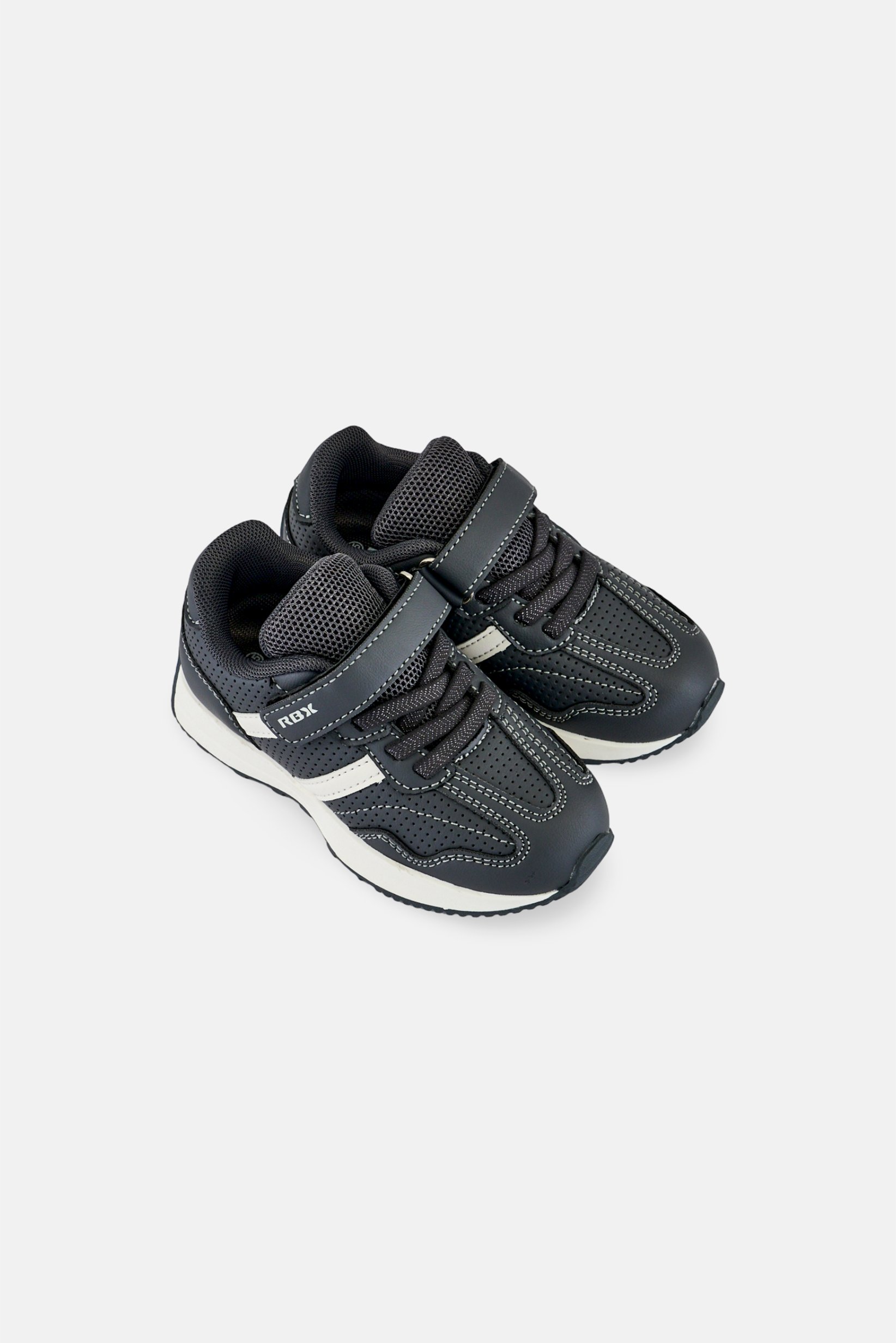 Kids Boy Velcro Closure Outdoor Shoes, Grey
