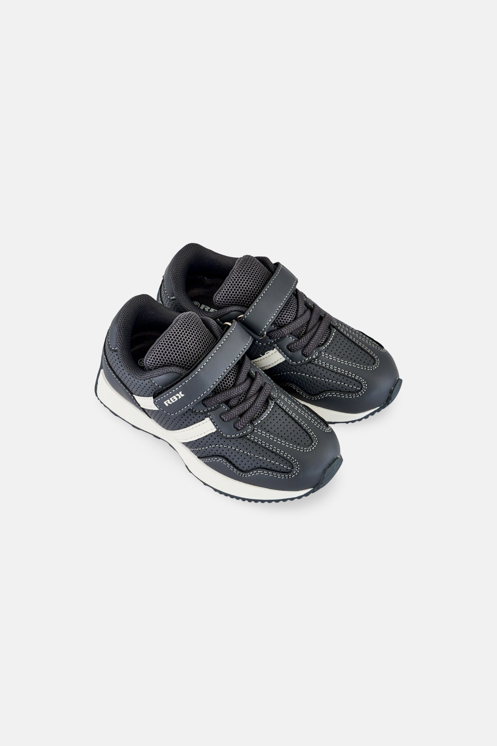 Kids Boy Velcro Closure Outdoor Shoes, Grey