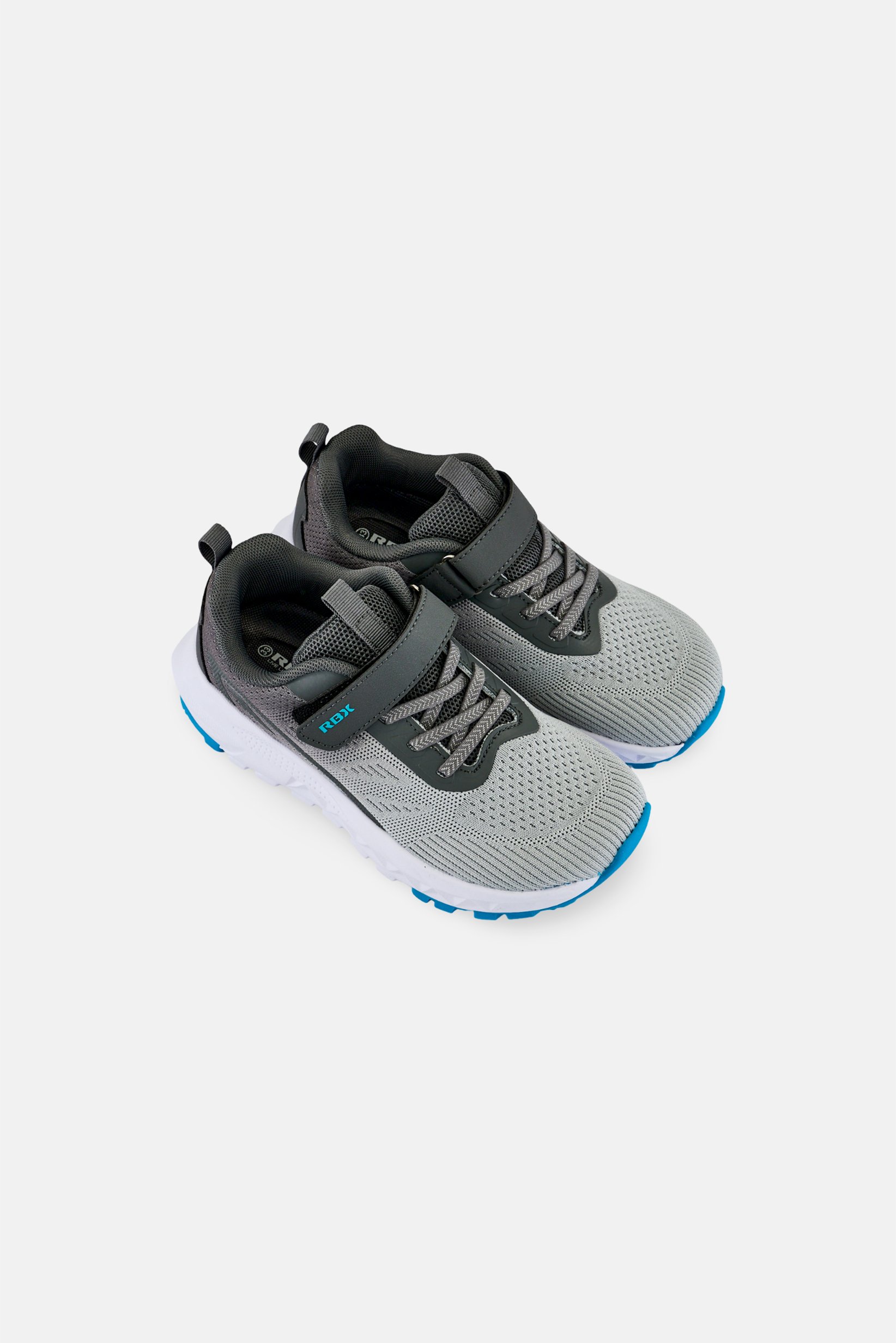 Kids Boy Velcro Closure Running Shoes, Grey