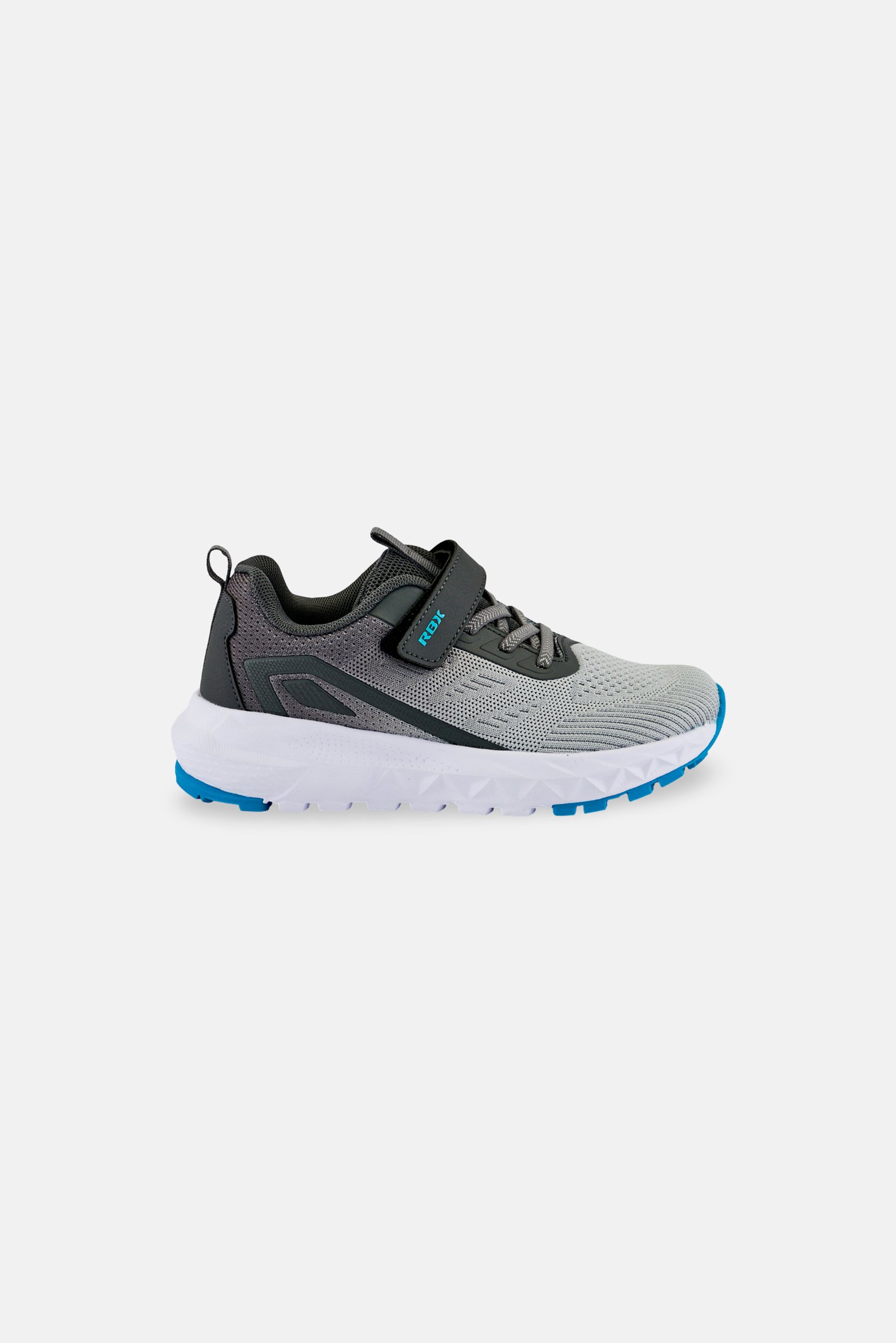 Kids Boy Velcro Closure Running Shoes, Grey