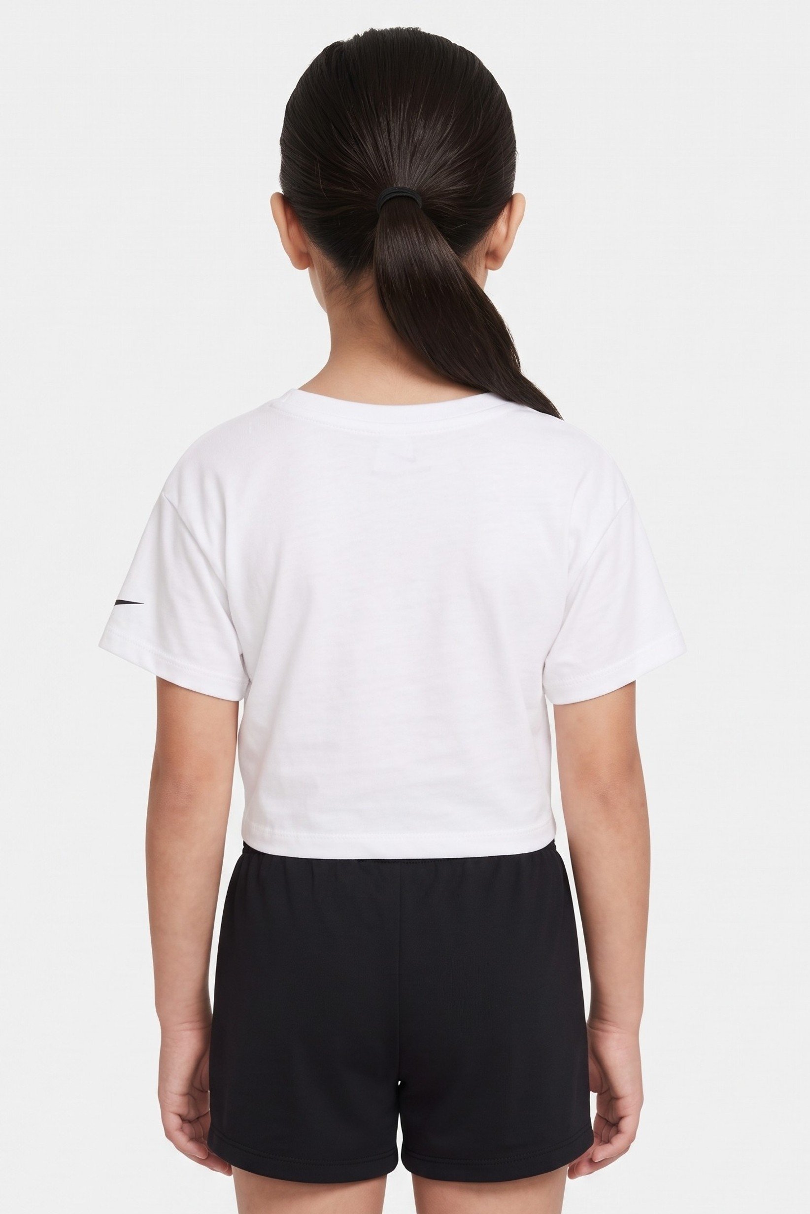 Toddlers Girl Short Sleeve Graphic Print Top, White