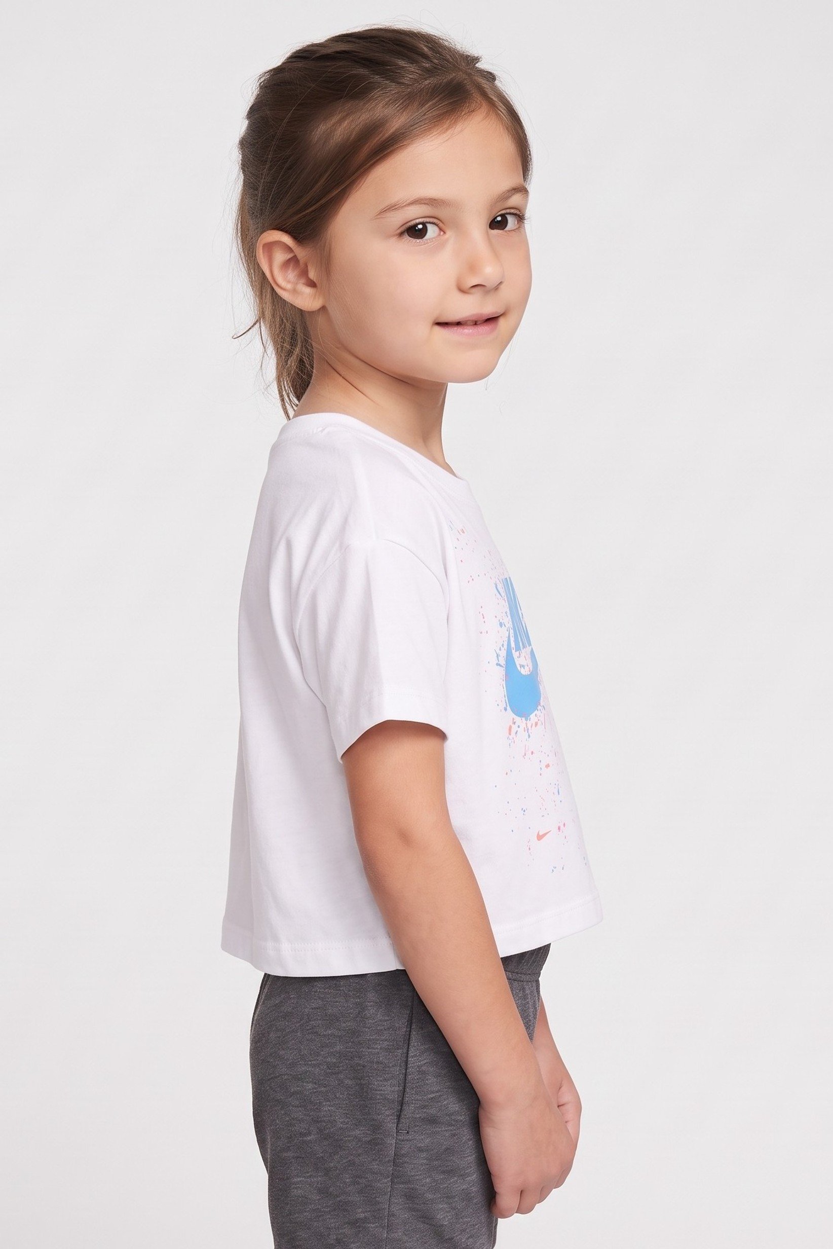 Kids Girl Short Sleeve Outdoor Top, White