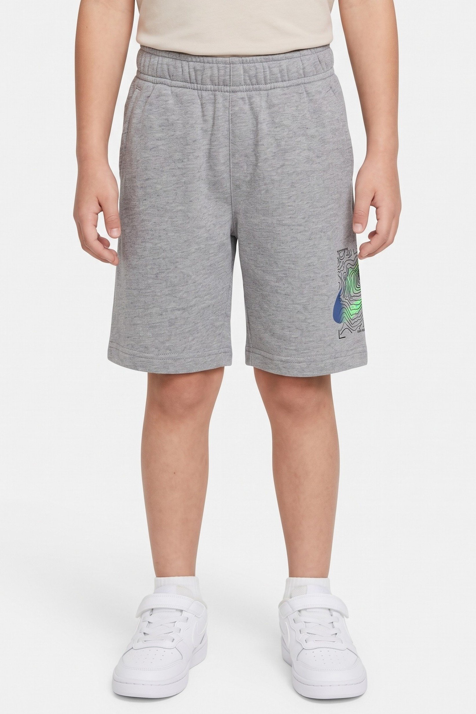Kids Boy Sportswear Fit Outdoor Shorts, Grey