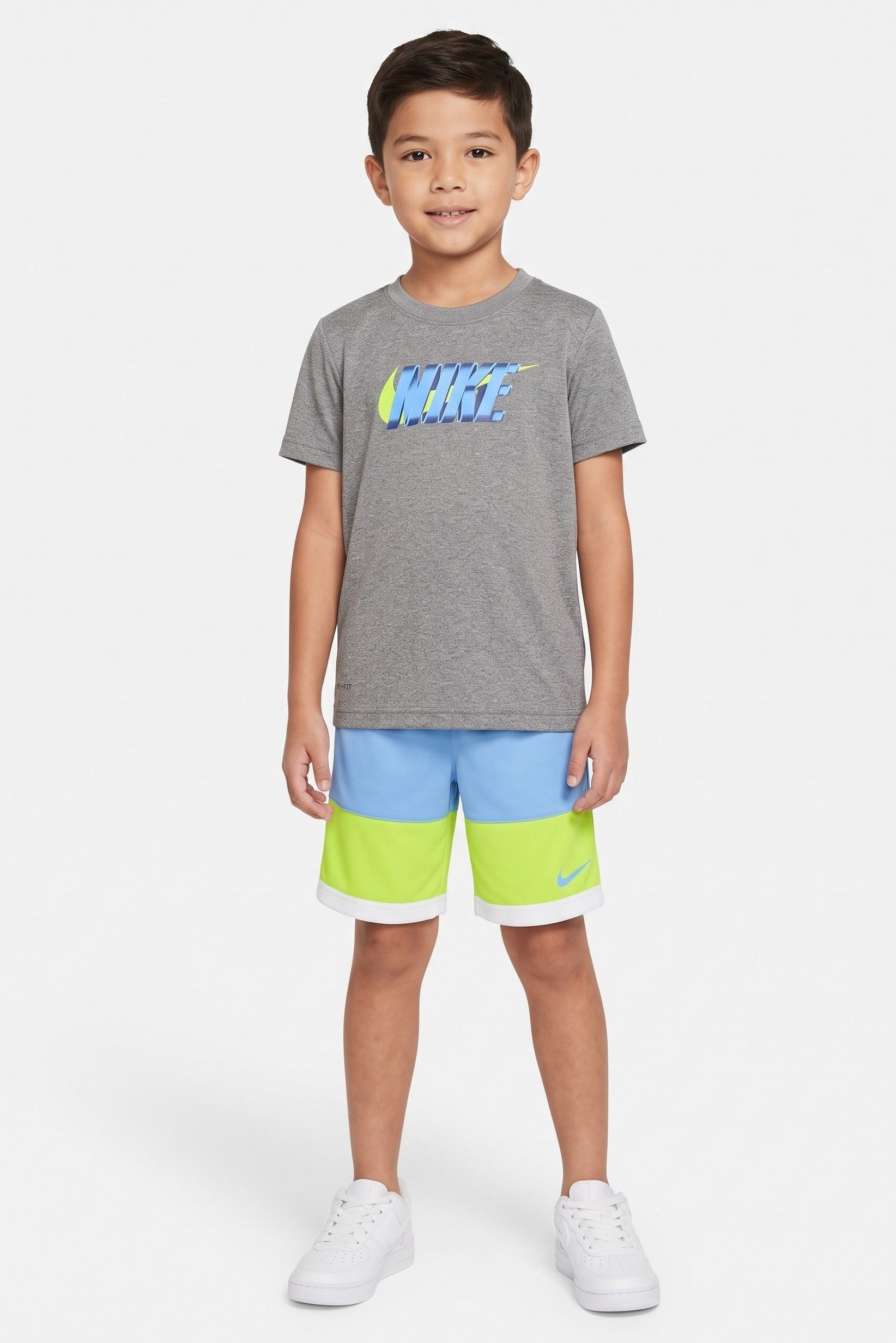 Kids Boy 2 Pieces Dri Fit T-Shirt And Shorts Set, Multicolor