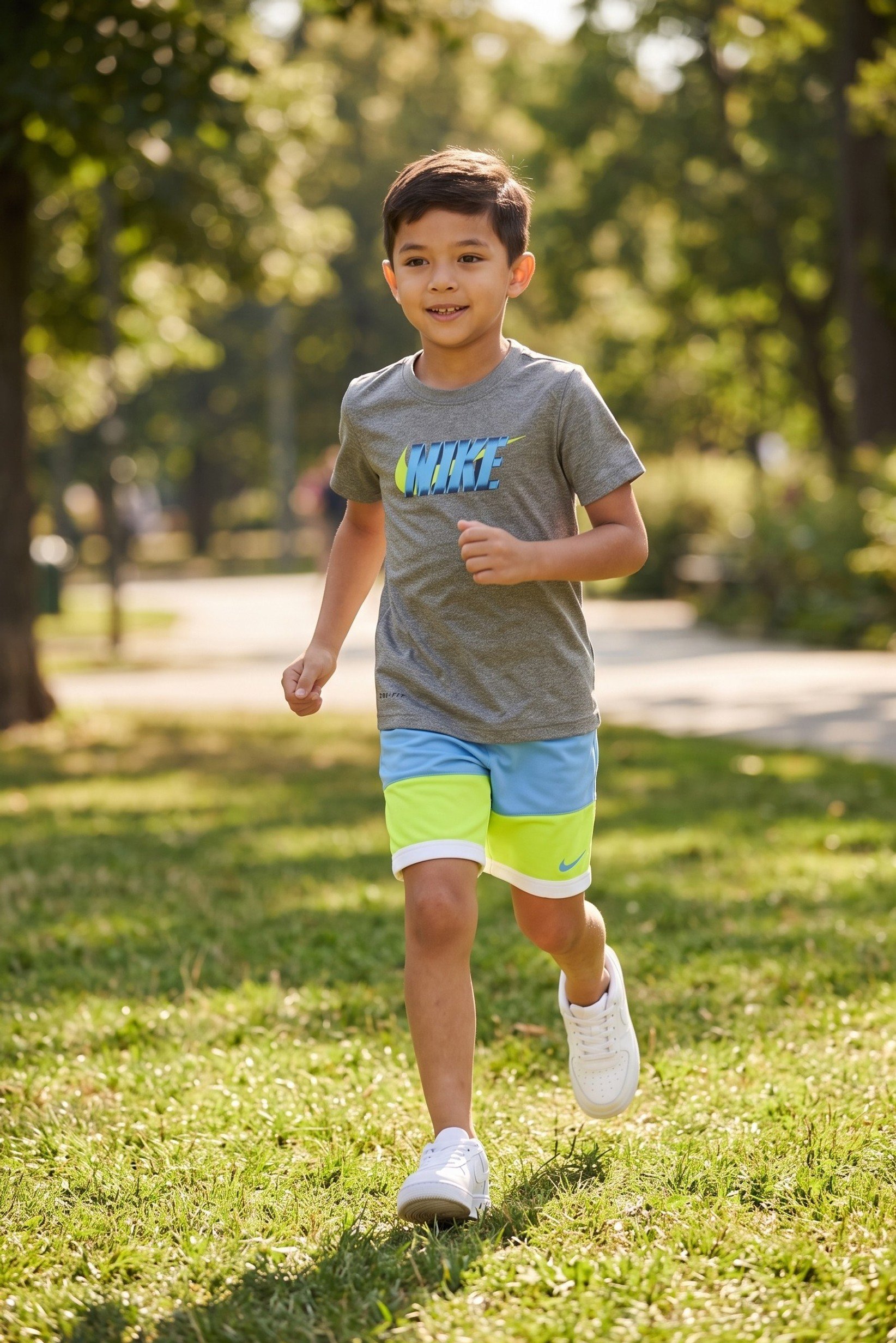 Kids Boy 2 Pieces Dri Fit T-Shirt And Shorts Set, Multicolor