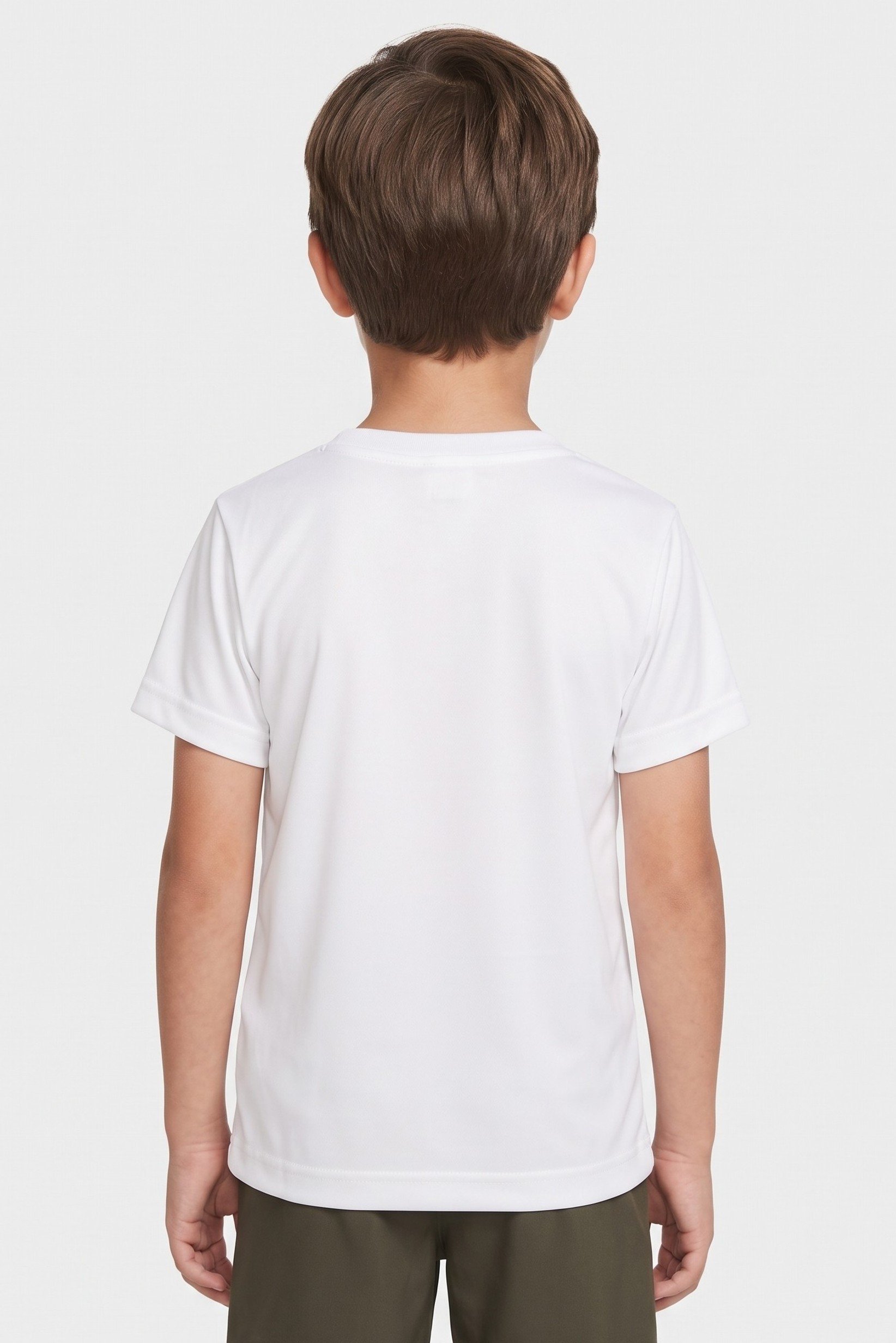 Kids Boy Short Sleeve Training T-Shirt, White