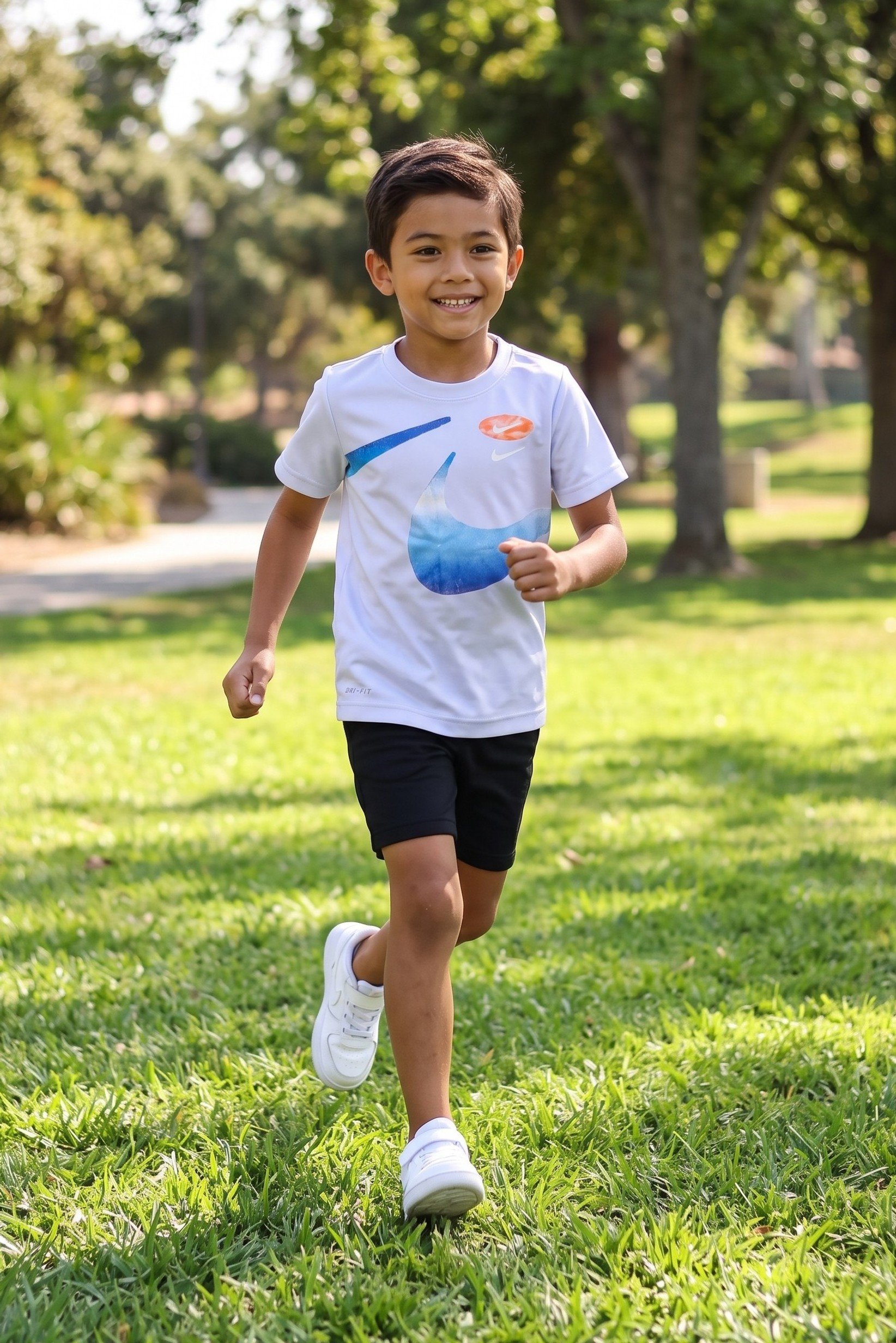 Kids Boy Short Sleeve Training T-Shirt, Multicolor